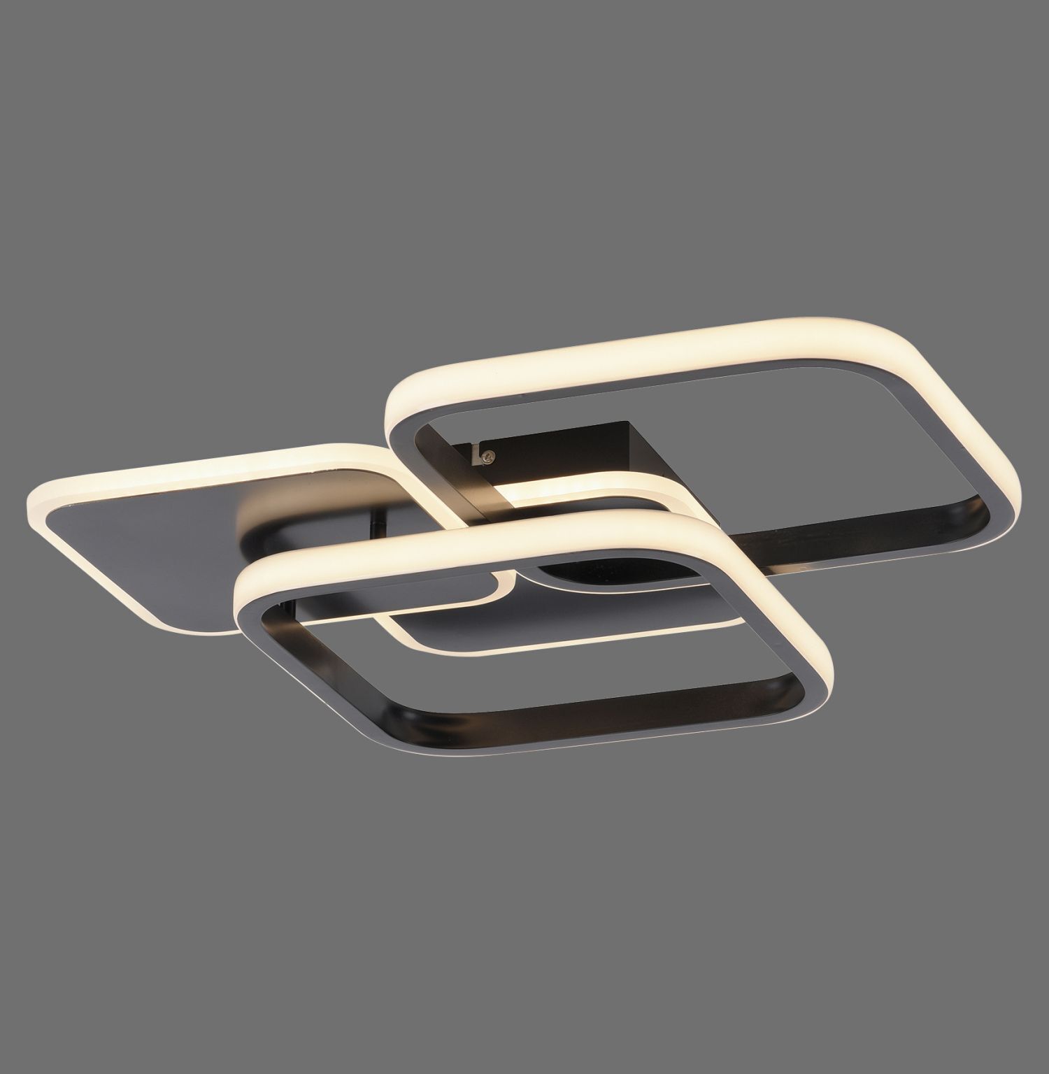 Schwarze LED Deckenlampe Metall 3000 K 4700 lm stilvoll