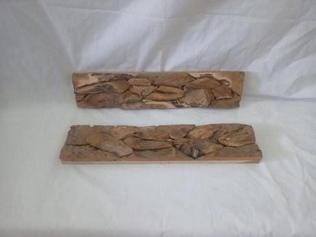 Wanddeko Teak Holz L: 60 cm Unikat Handarbeit Holz, Schnittholz, Treibholz