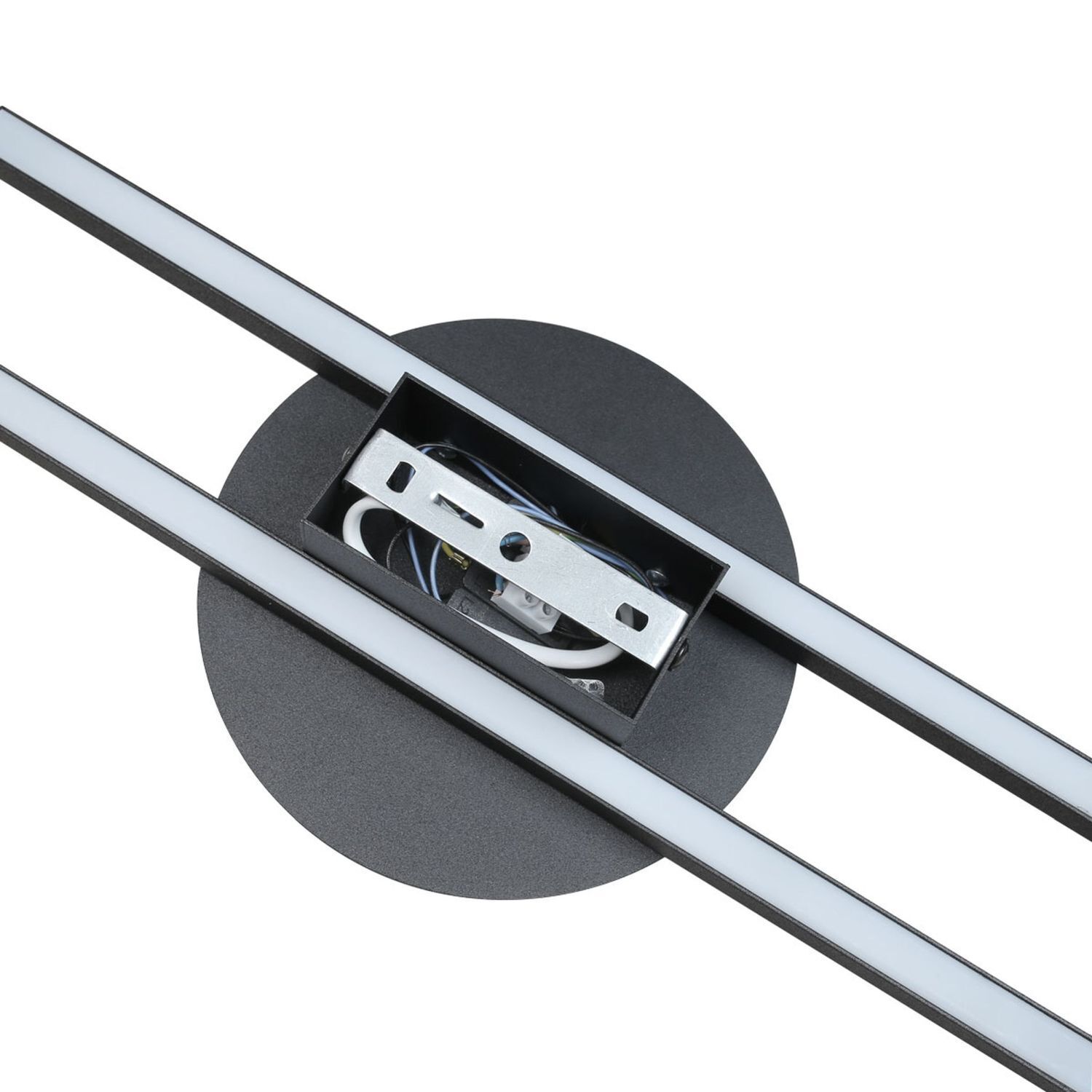 Indirekte Wandlampe LED Schwarz 3000 K Metall 86 cm lang Indirekte Wandlampe LED Schwarz 3000 K Metall 86 cm lang