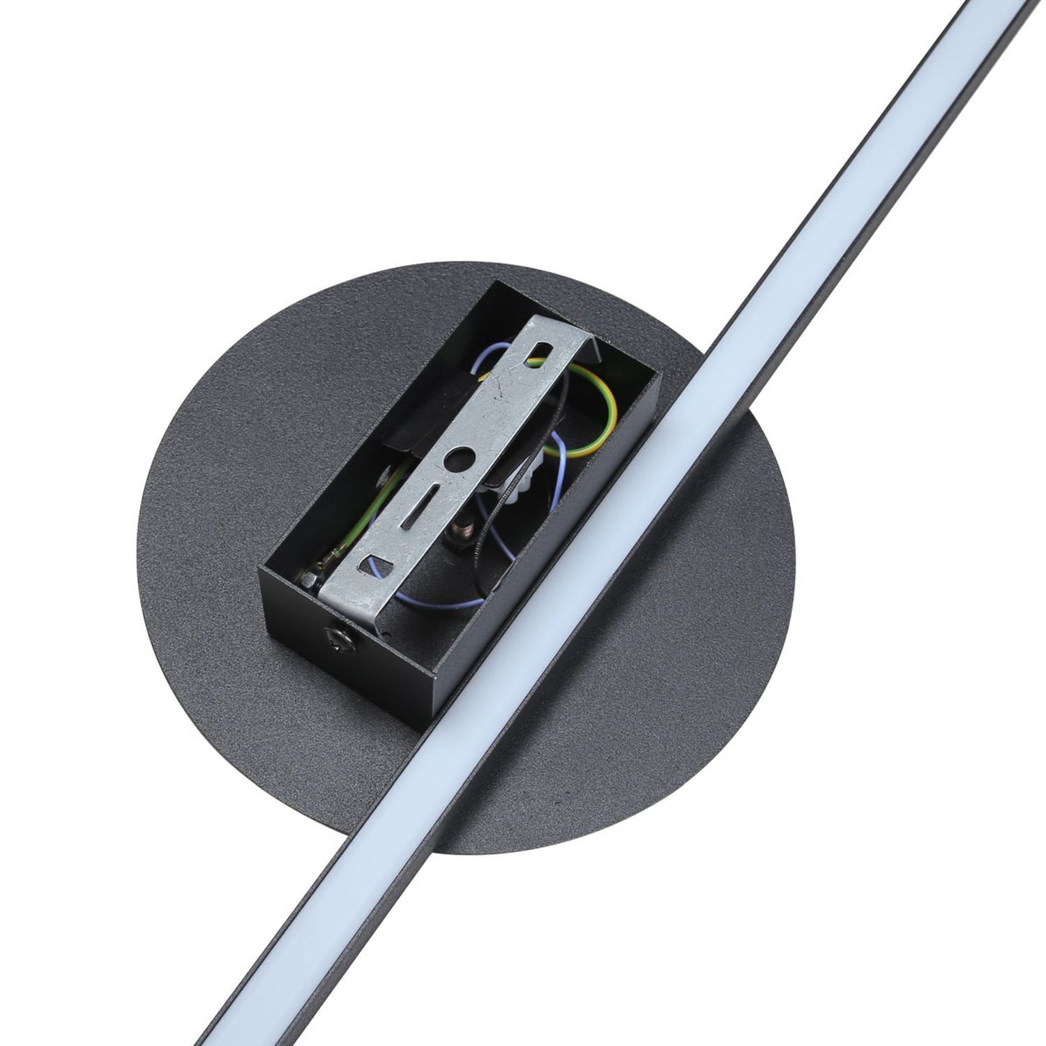 LED Wandlampe 3000 K Schwarz Metall flach lang 93 cm