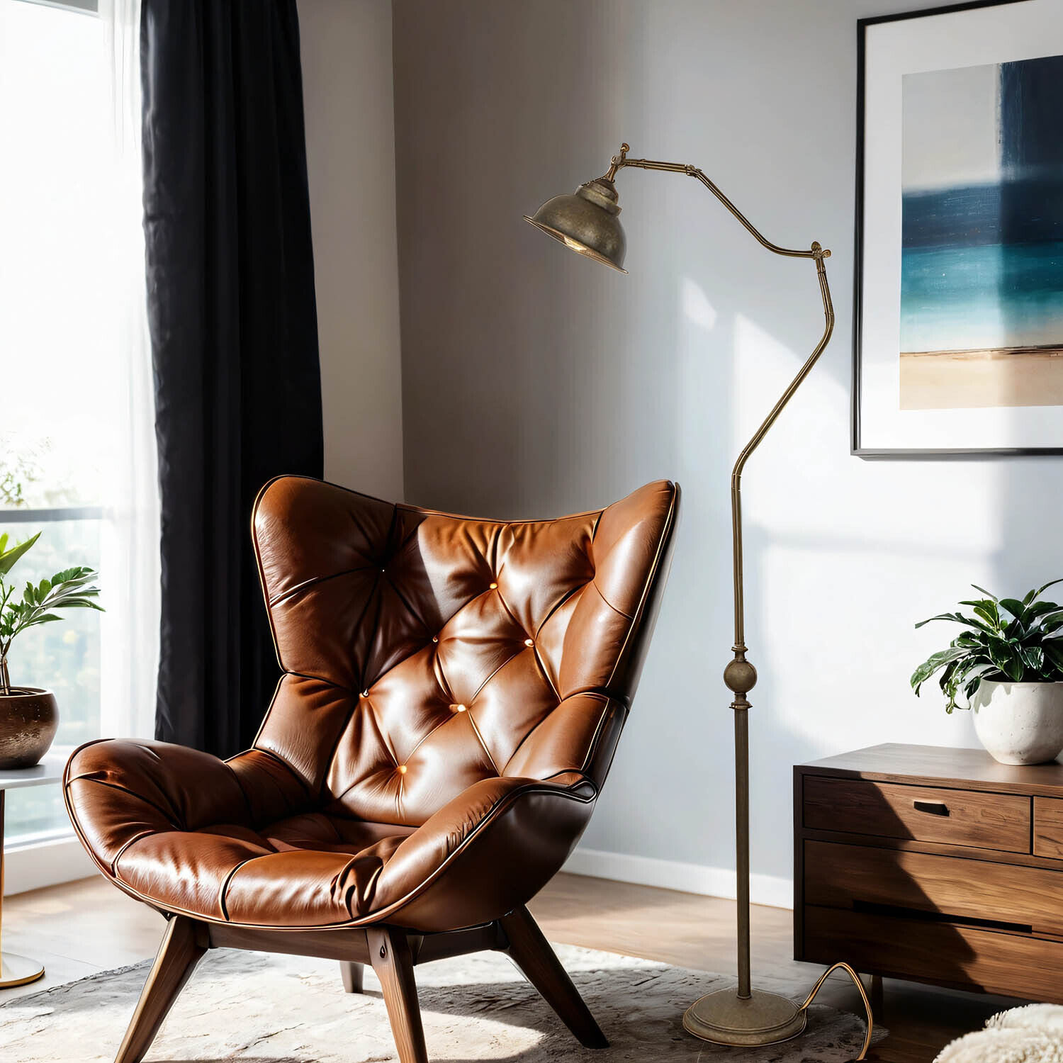 Lampe, Mobiliar, Stuhl, Sessel, Stehlampe