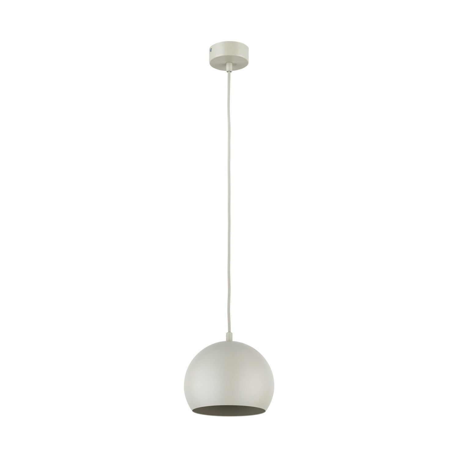 Runde Hängelampe Metall Ø 17 cm schmal E27 Beige Retro Design