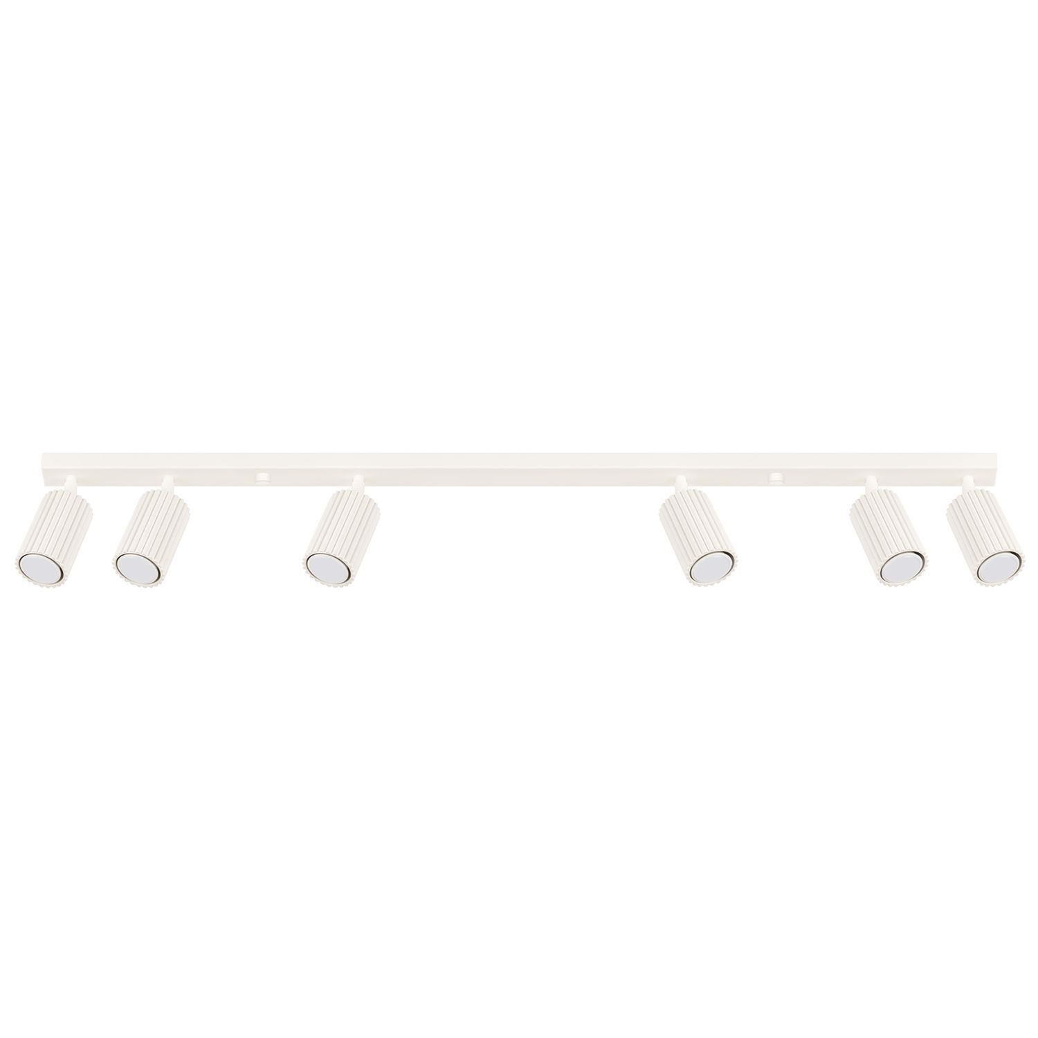 Deckenstrahler Modern 6-flammig GU10 117 cm lang in Creme