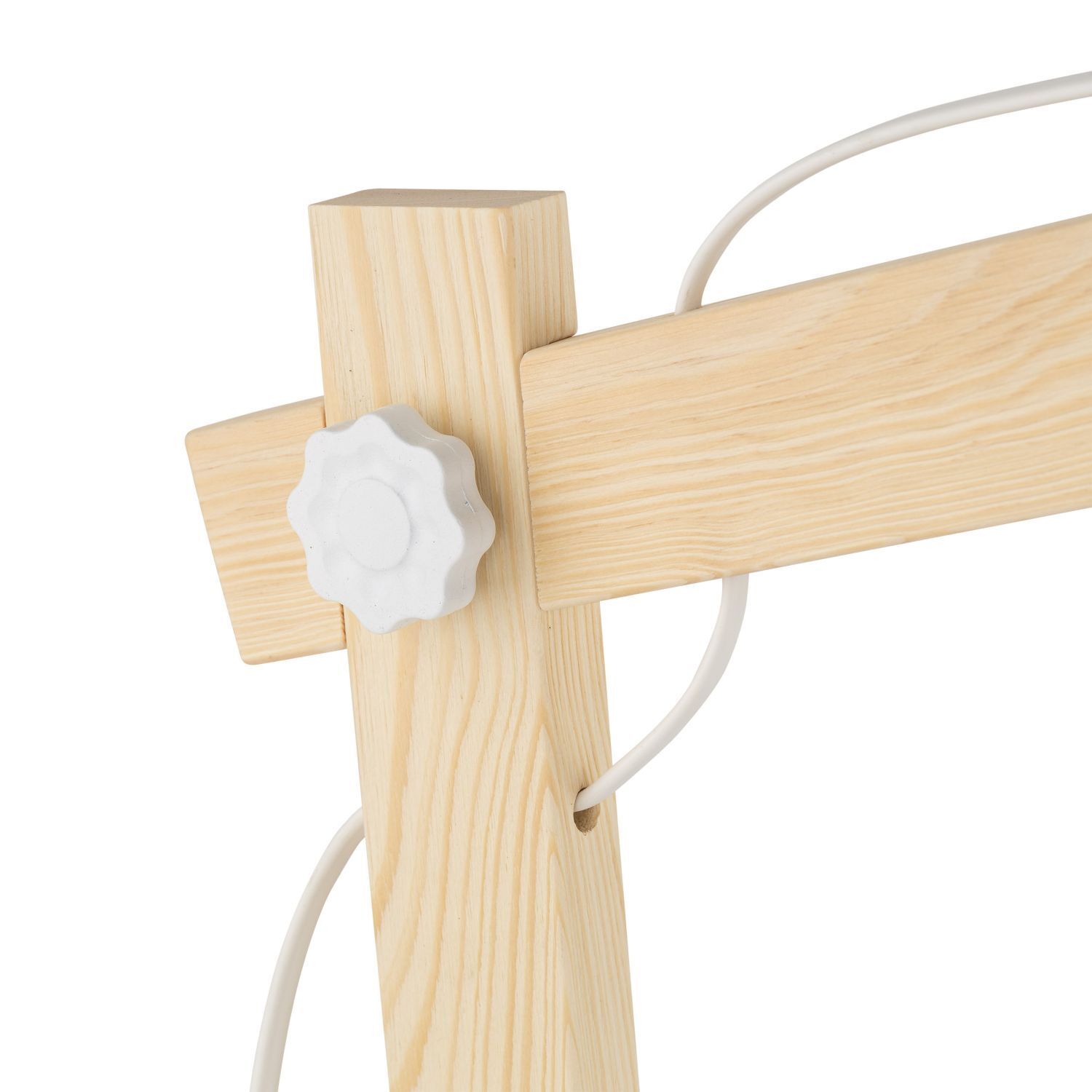 Schreibtischlampe verstellbar 52 cm Holz Metall E27