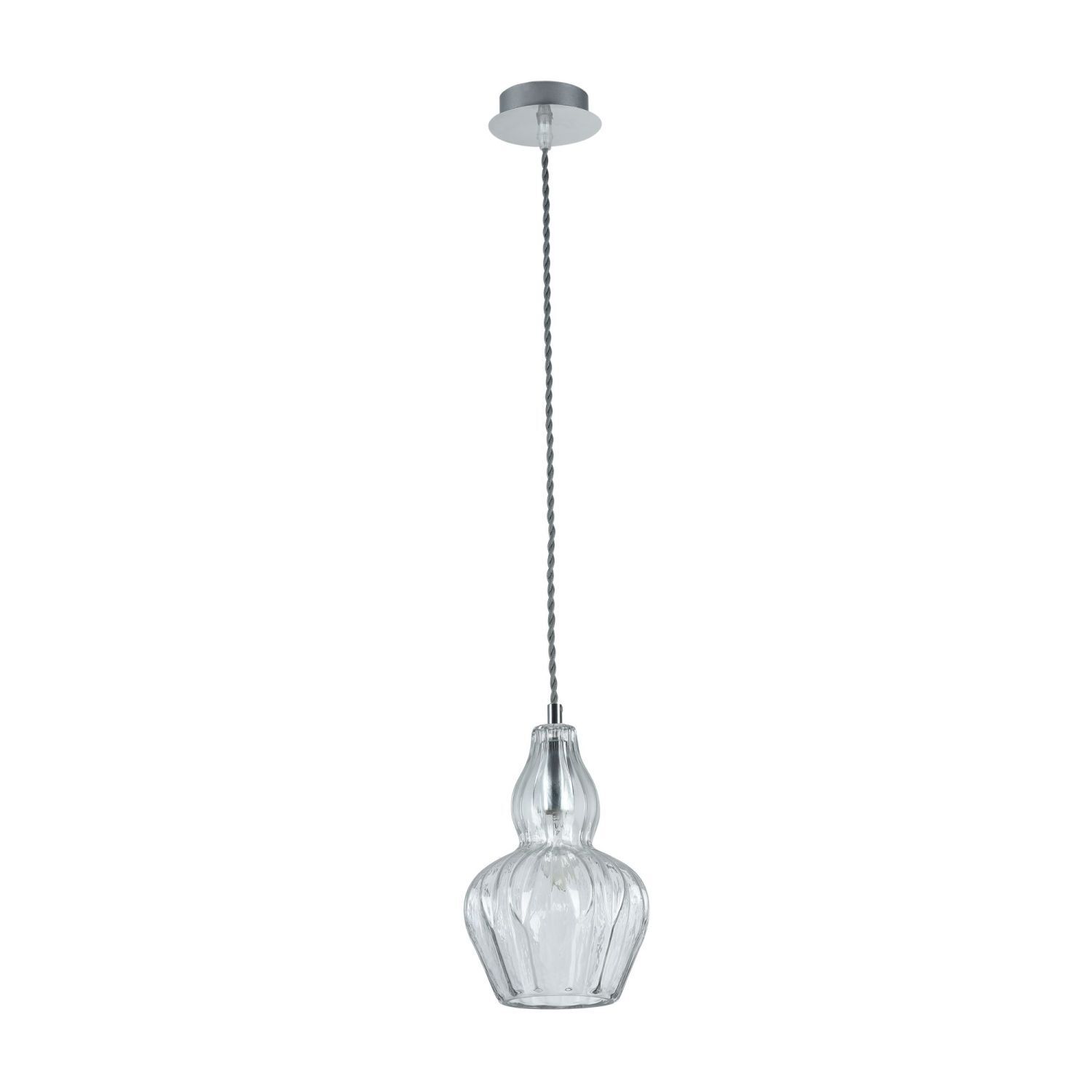Pendelleuchte Metall Glas E14 Ø 16 cm H: max. 143 cm Lampe, Kronleuchter