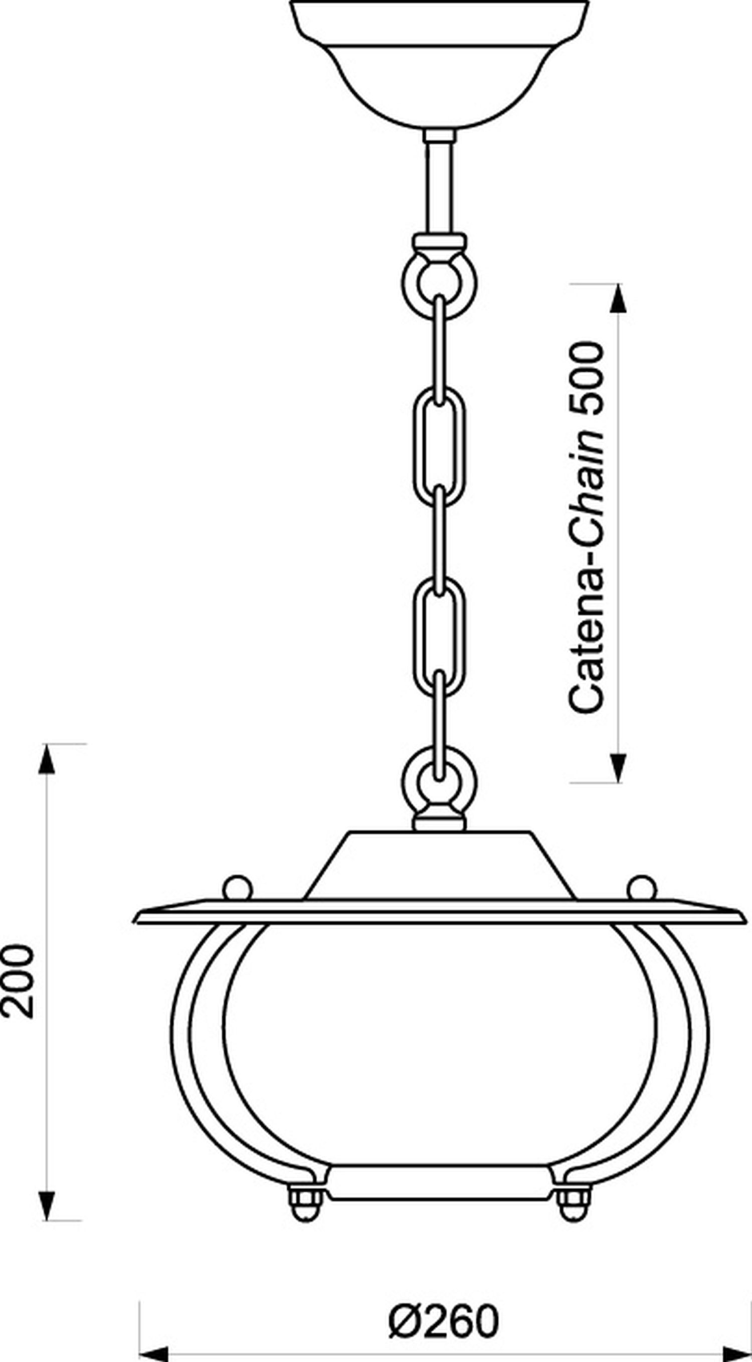 Hängelampe Esstisch Messing Glas Ø26cm Maritim