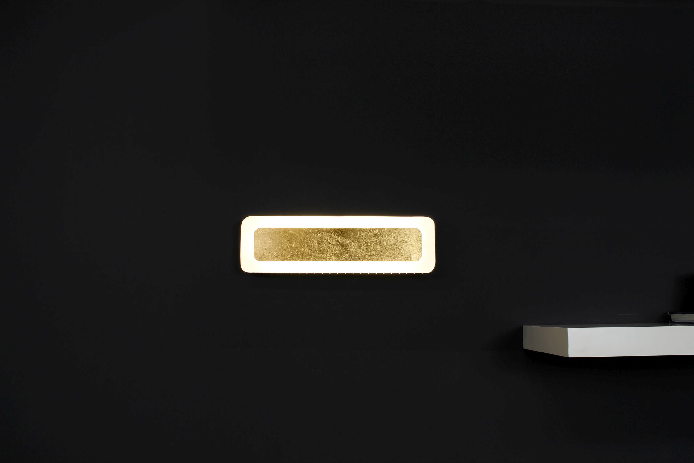 LED Wandlampe Aluminium Gold Schwarz 3000 K B:40 cm