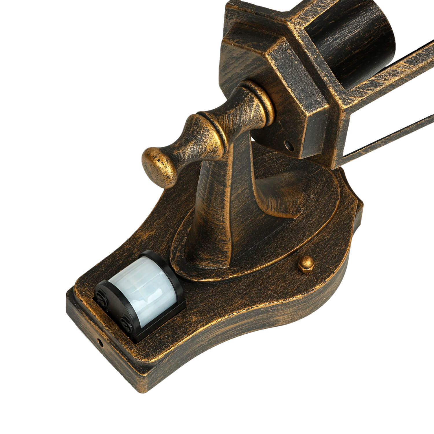 Außenwandlampe Bewegungsmelder Kupfer Antik PARIS Bronze, Rauchrohr