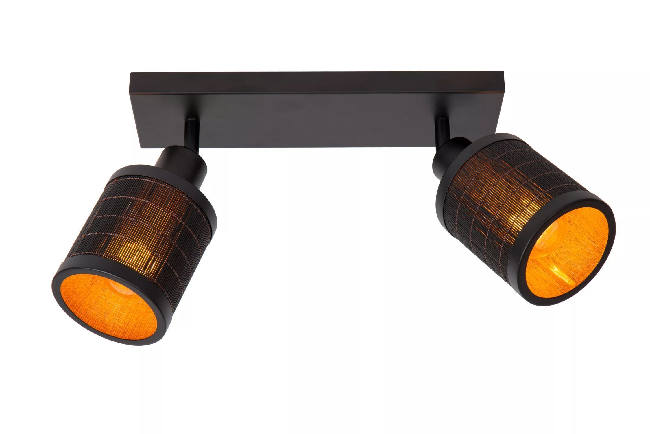 Tischleuchte Modern Bambus wohnlich E27 32 cm hoch