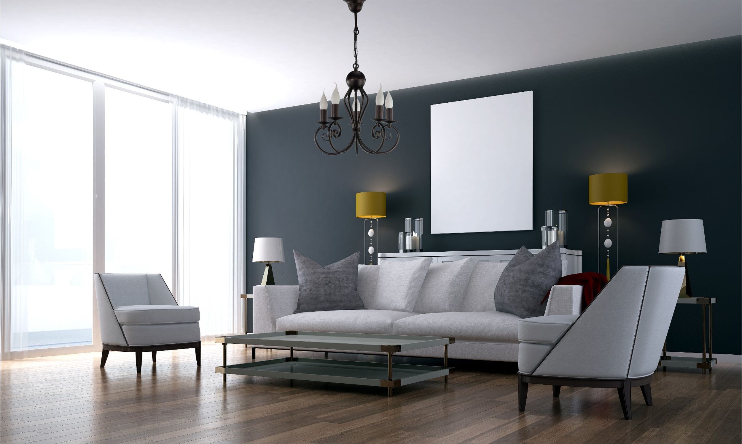 Innenarchitektur, Wohnzimmer, Dekoration Ihres Zuhauses, Lampe, Couch