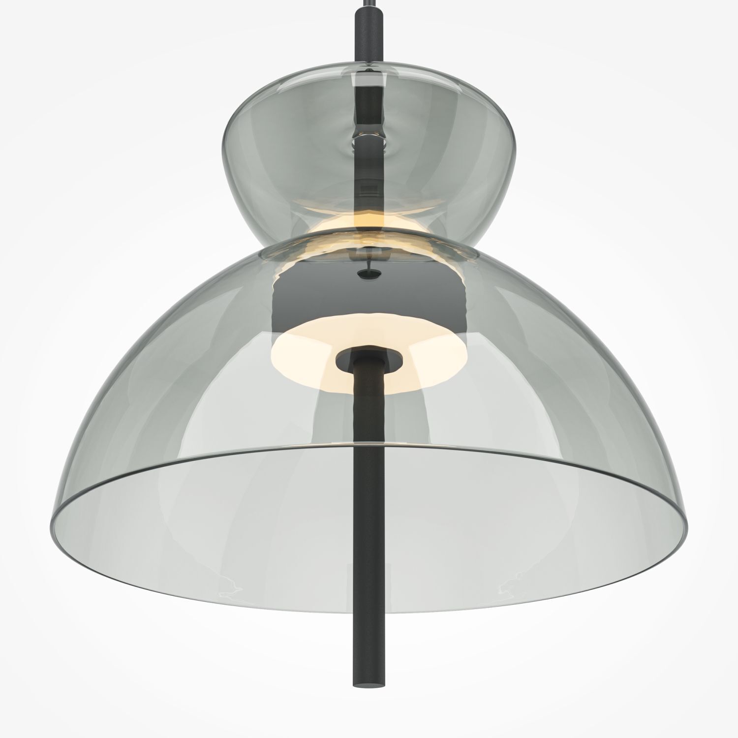 LED Pendelleuchte Metall Rauchglas H: max. 348 cm BRUNO