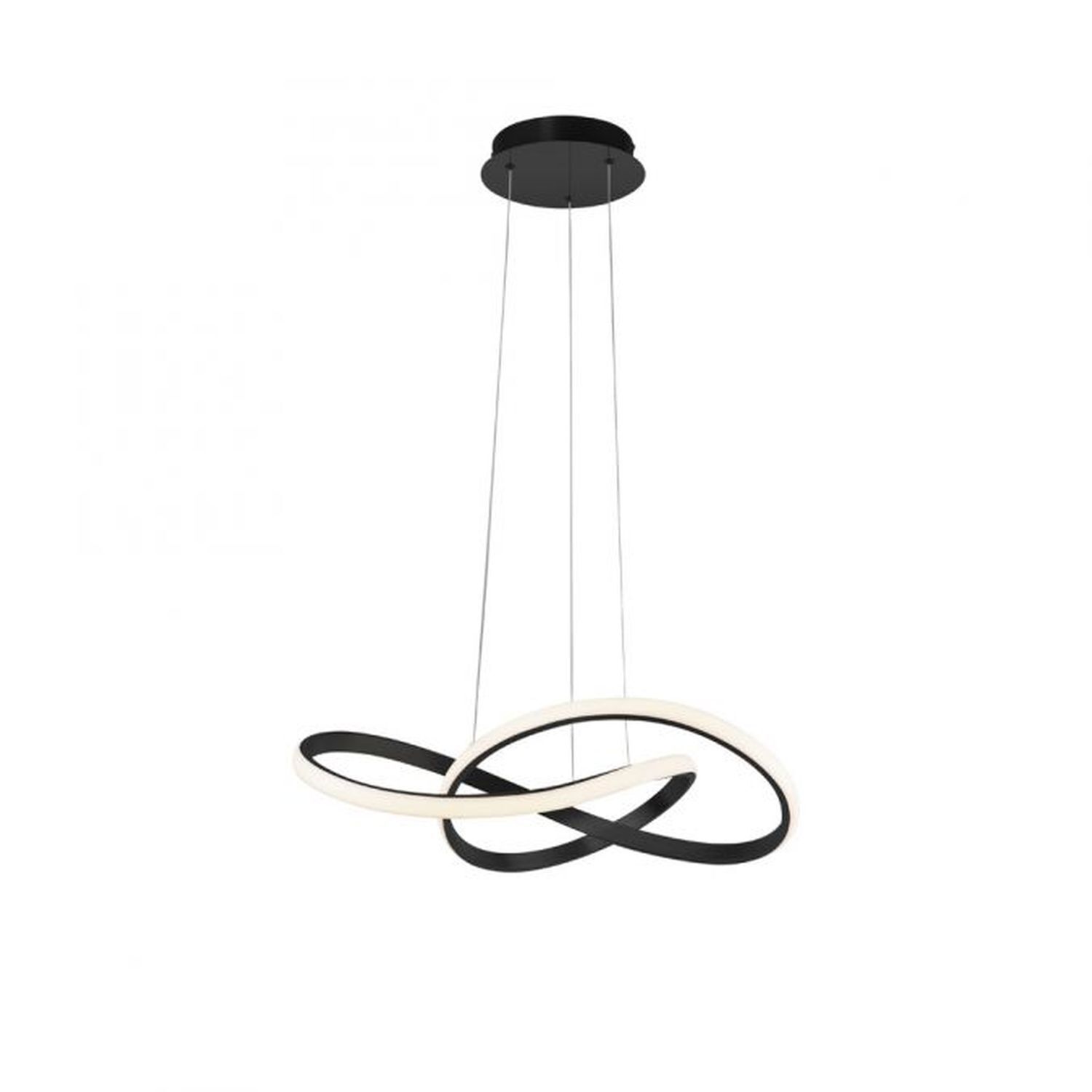 Dimmbare LED Hängeleuchte Metall Schwarz 3000 K L:57 cm