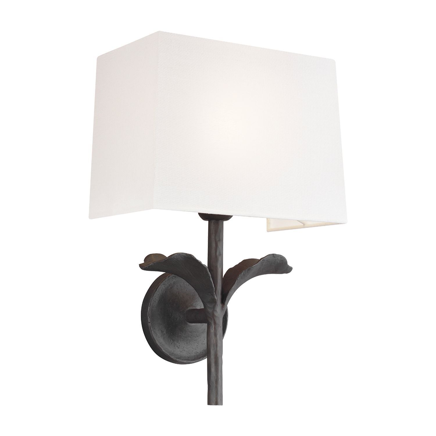 Wandlampe innen Rustikal Metall Stoff in Rostbraun Weiß