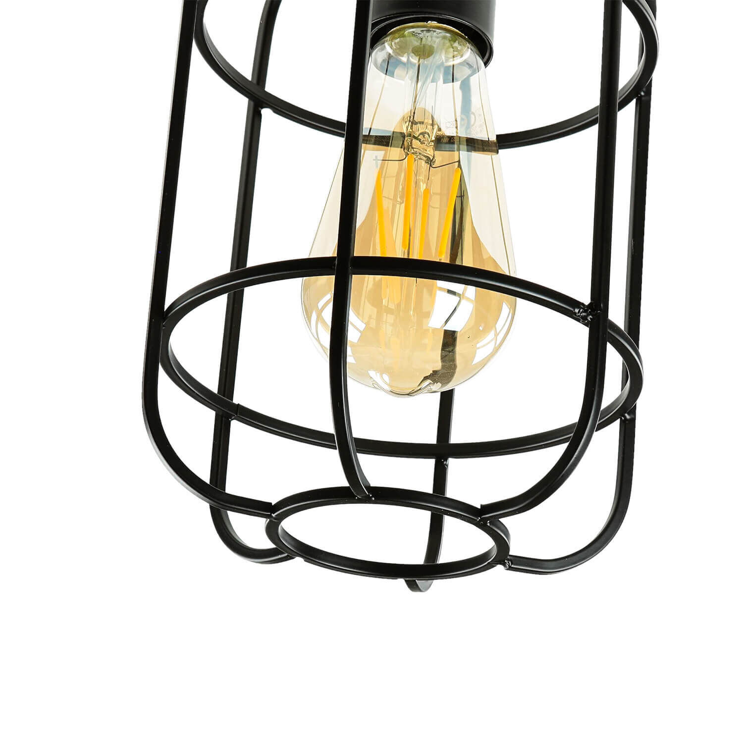 Deckenleuchte Metall Holz E27 Ø 15 cm klein Licht, Leuchte, Lampe, Kronleuchter