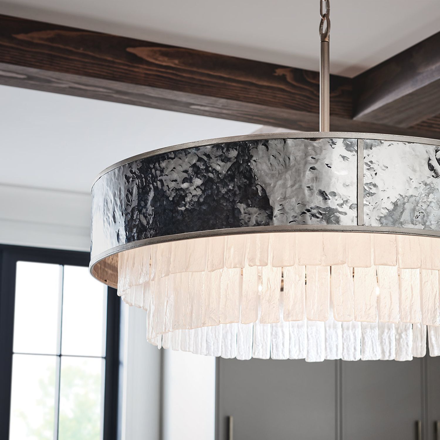 Hängelampe Kristall Edelstahl Ø 66 cm H: max. 386,2 cm rund Hängelampe Kristall Edelstahl Ø 66 cm H: max. 386,2 cm rund