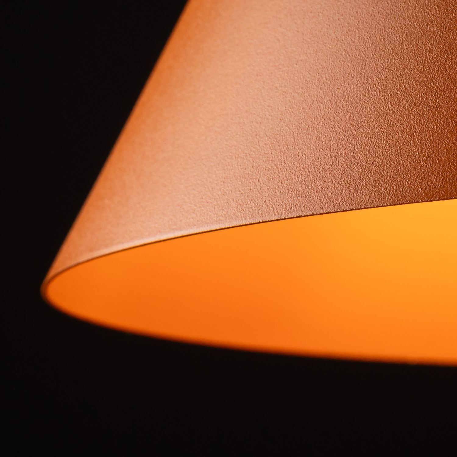 Pendelleuchte Metall Ø 25 cm H: 160 cm verstellbar Orange E27