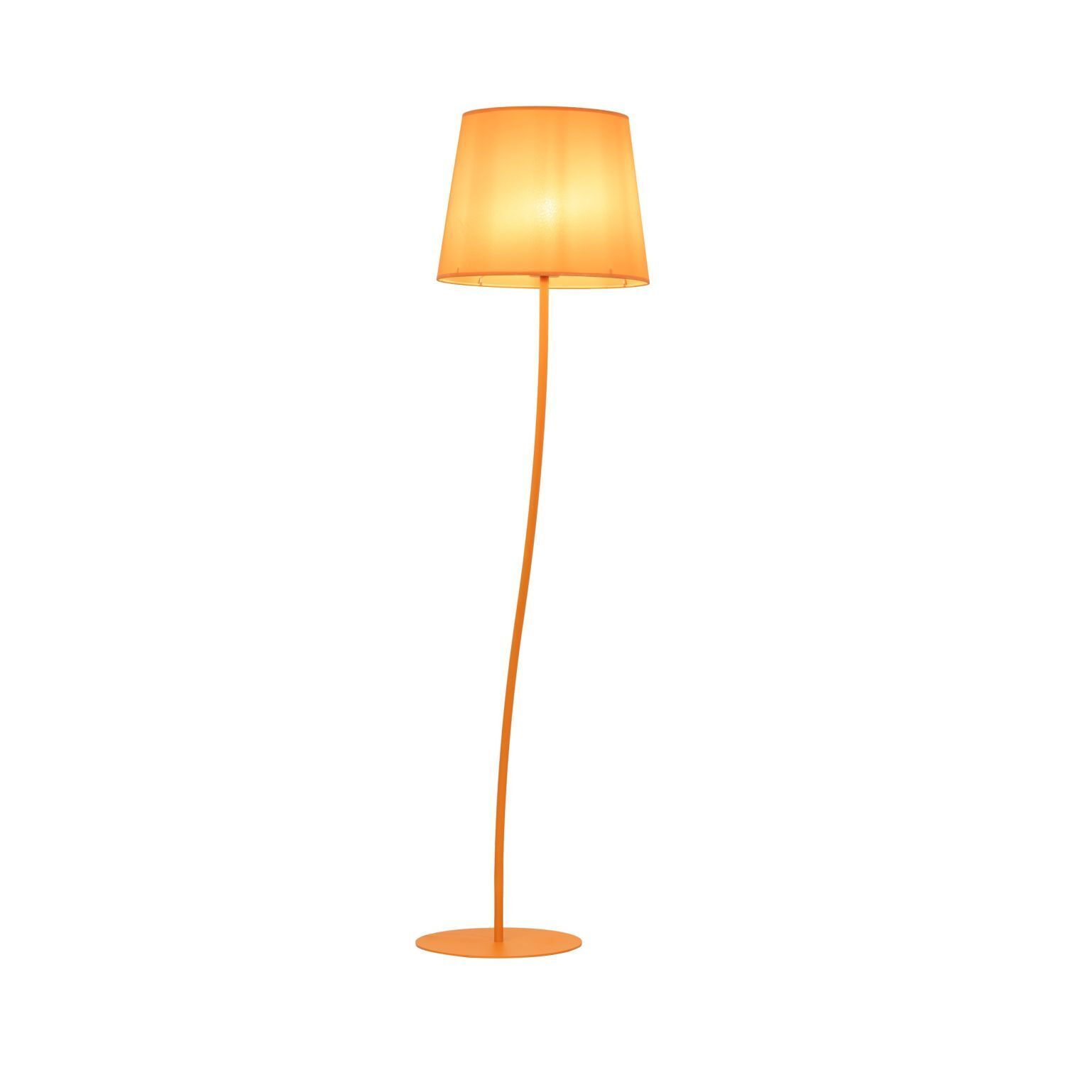 Stehleuchte Kinderzimmer Orange E27 150 cm klein Stoff Metall Lampe, Lampenschirm