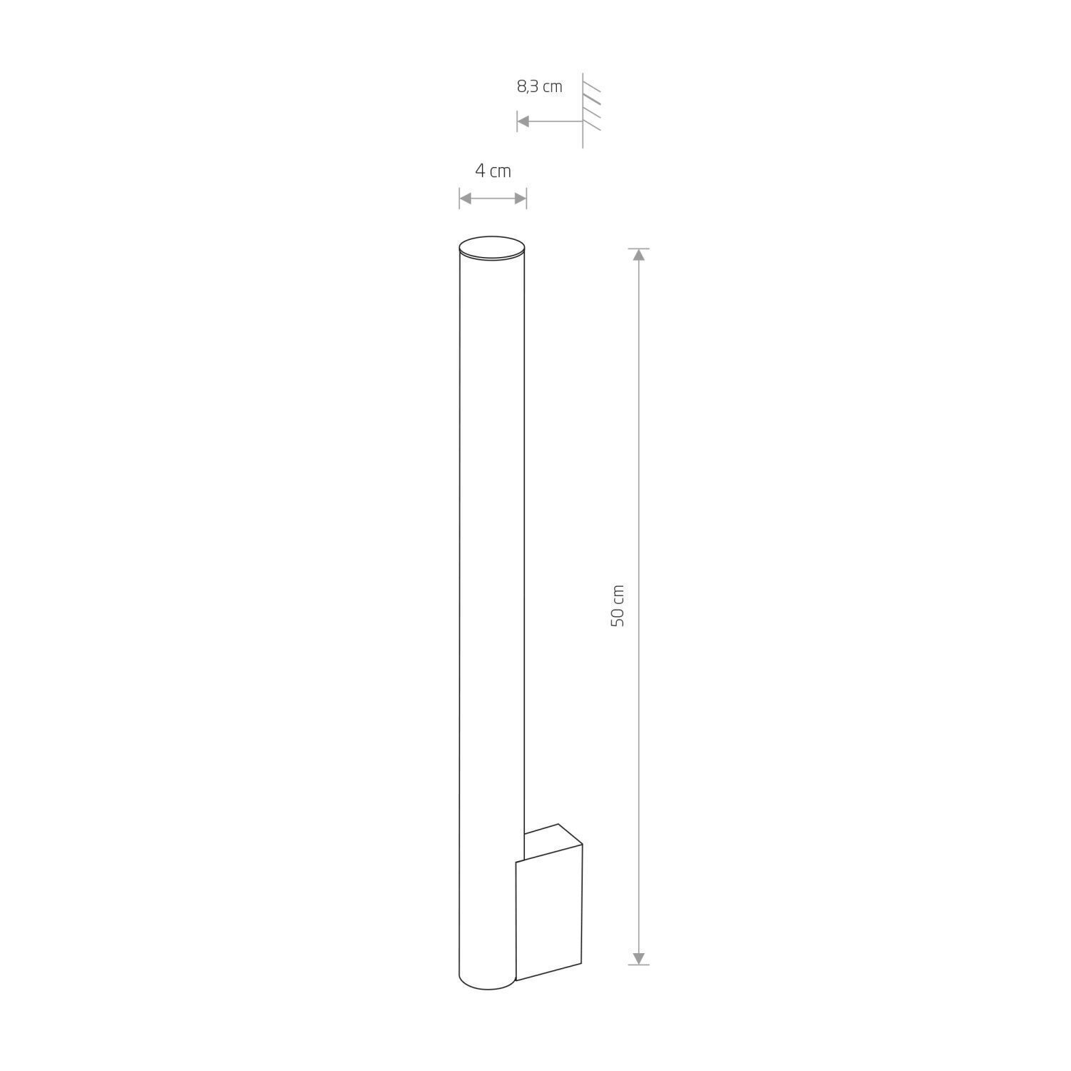 LED Wandlampe Bad IP44 Weiß Chrom 4000 K 700 lm H: 50 cm Diagramm, Handlung