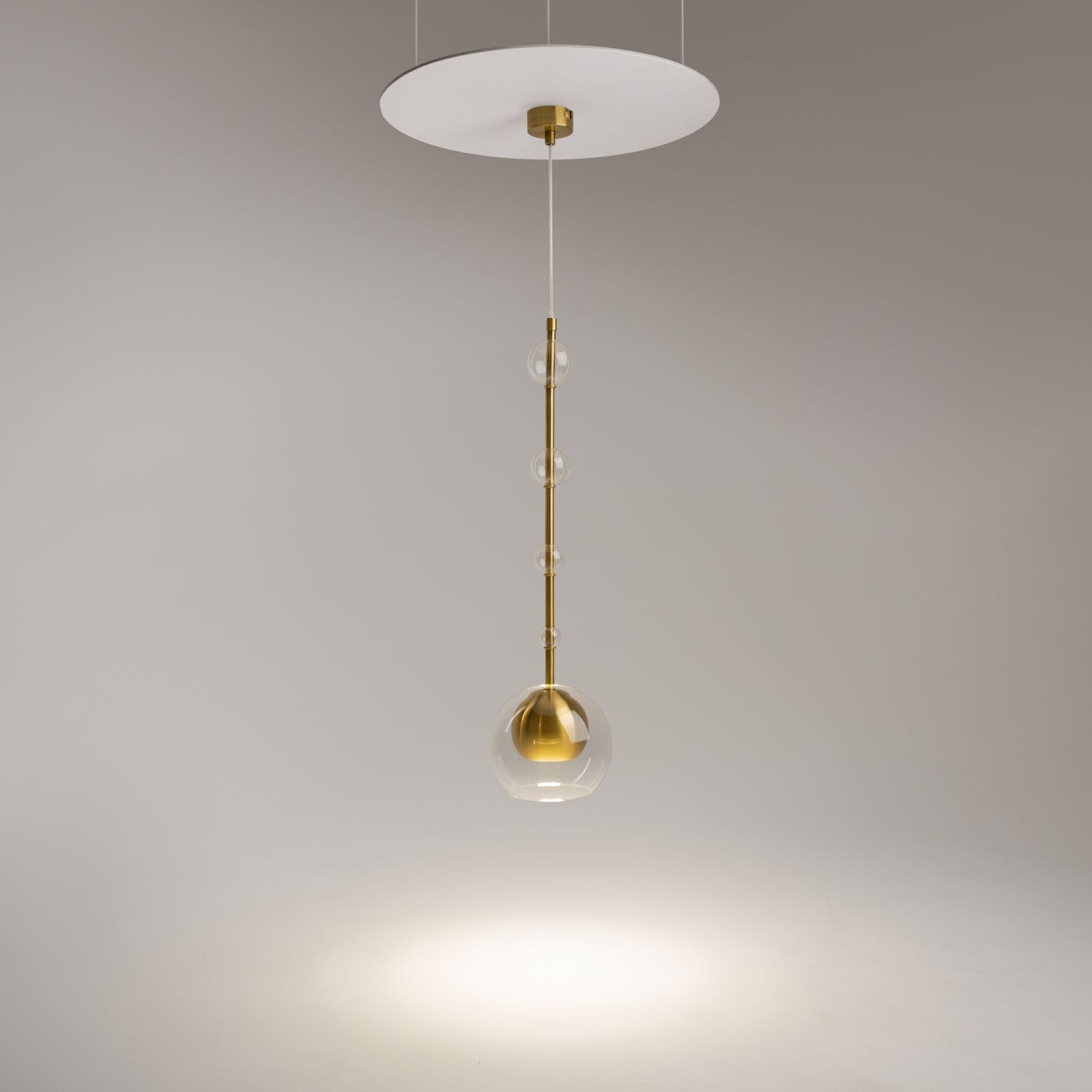 Hängeleuchte Metall Glas Ø 16 cm H: max. 362,5 cm GU10