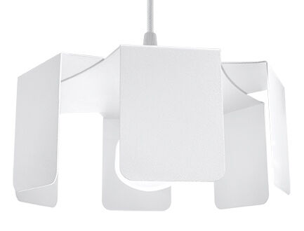 Hängelampe Metall Weiß Ø25cm Modern E27 Pendelleuchte