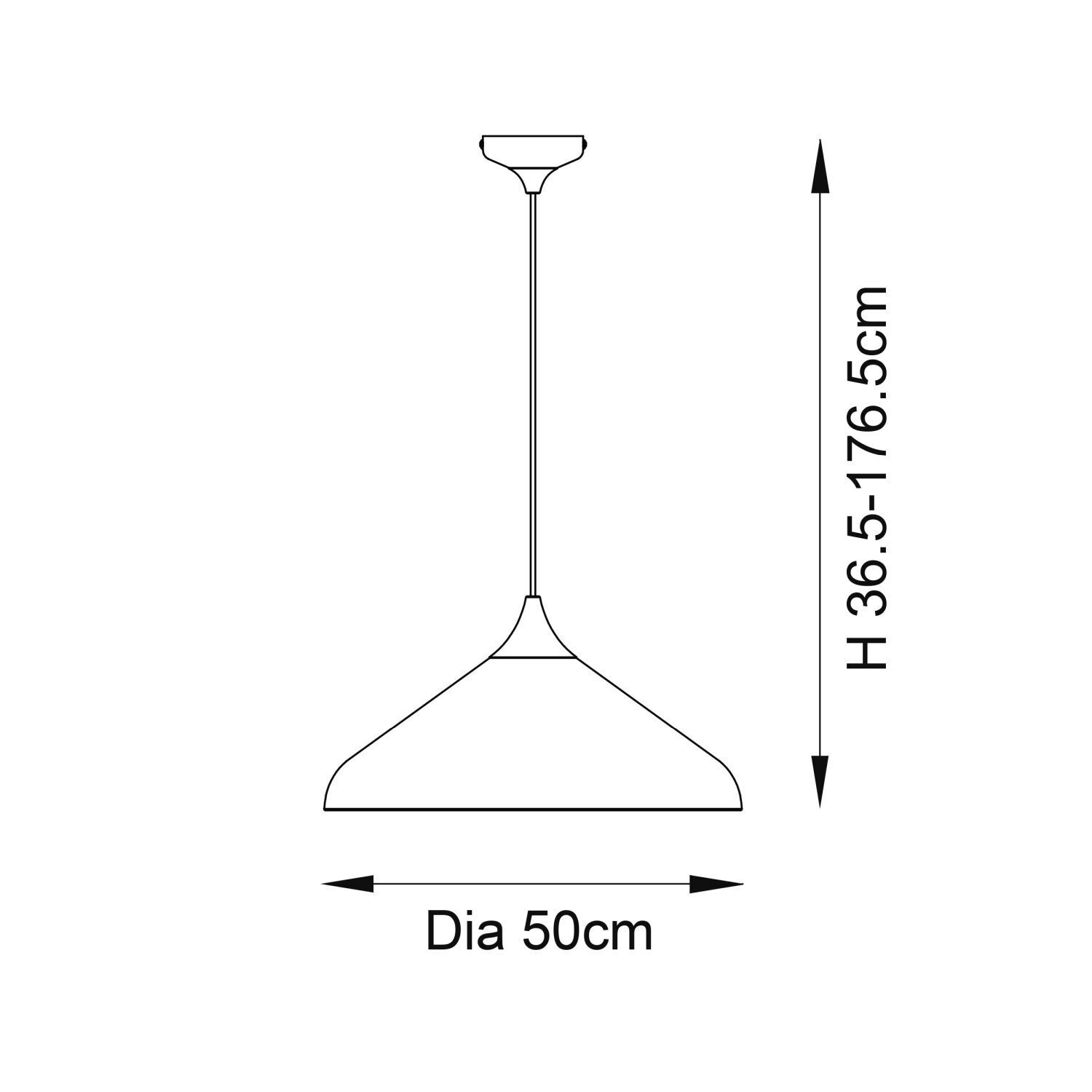Hängeleuchte Weiß Messing rund D: 50 cm Metall E27