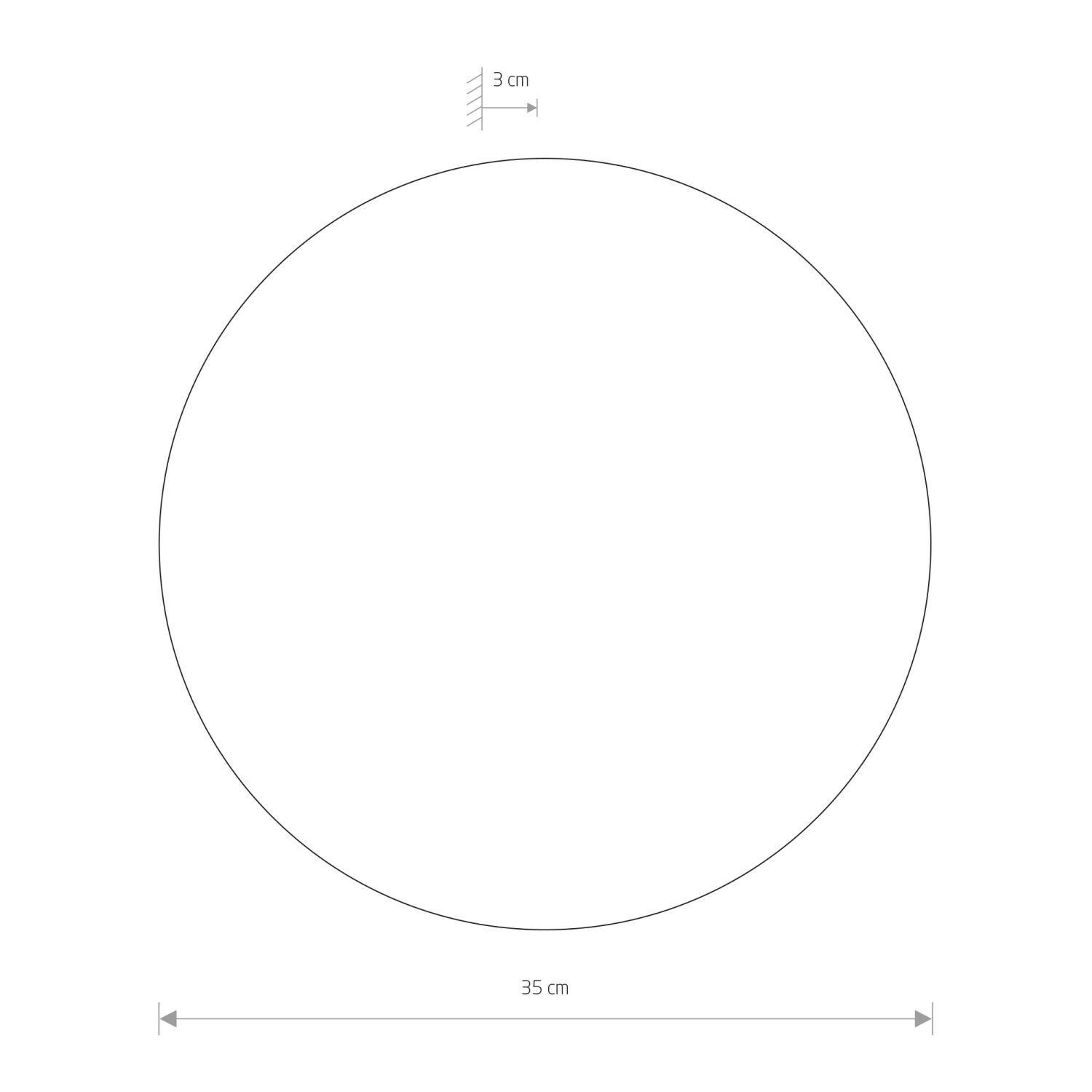 LED Wandlampe indirekt warmweiß 3000 K Ø 35 cm Braun rund