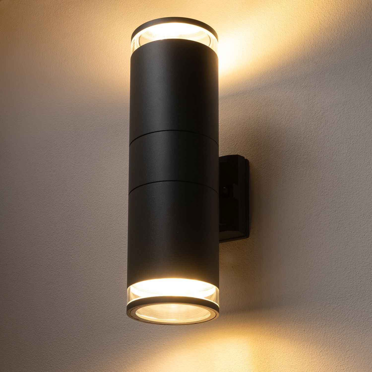 Außenleuchte Wand 2-flammig Up Down IP44 E27 Aluminium