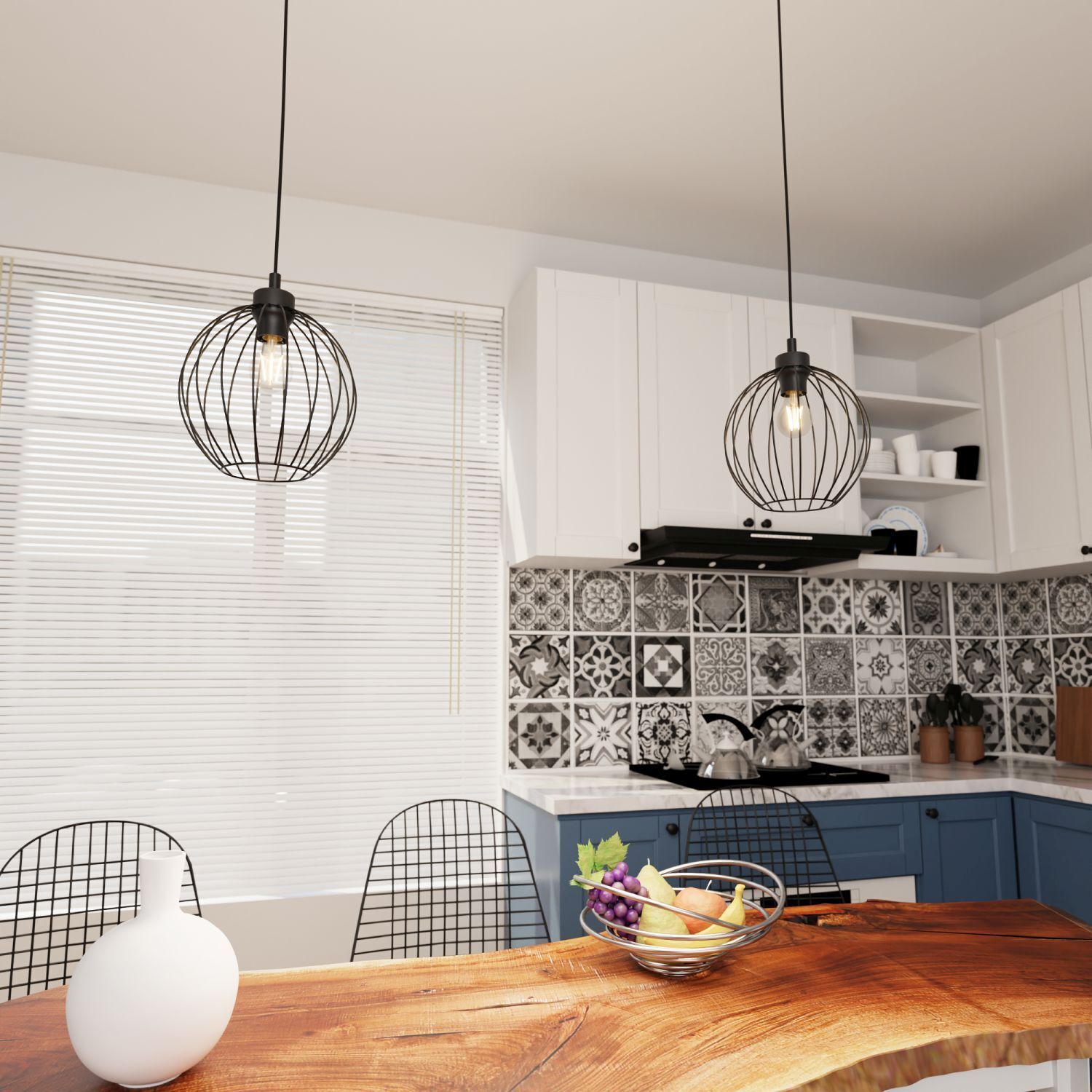 Innenarchitektur, Esszimmer, Esstisch, Küche, Leuchte