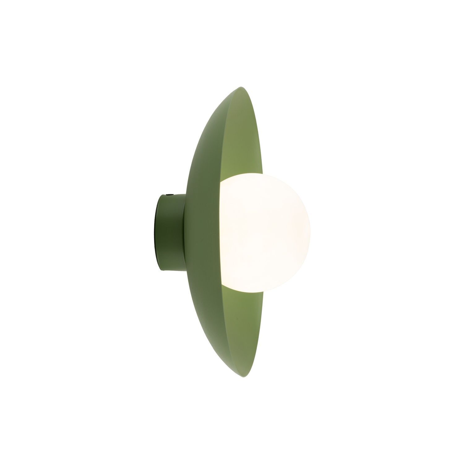 Grüne Wandlampe Glaskugel blendarm G9 B:28 cm wohnlich