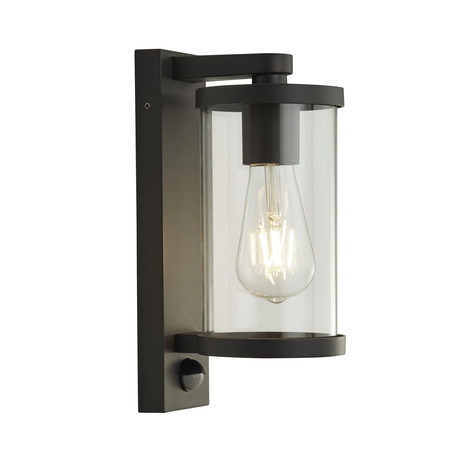 Virone MUSAM Außenlampe Mit Bewegungsmelder – E27, IP44 Wasserdicht, Schwarz, Für Garten & Haus