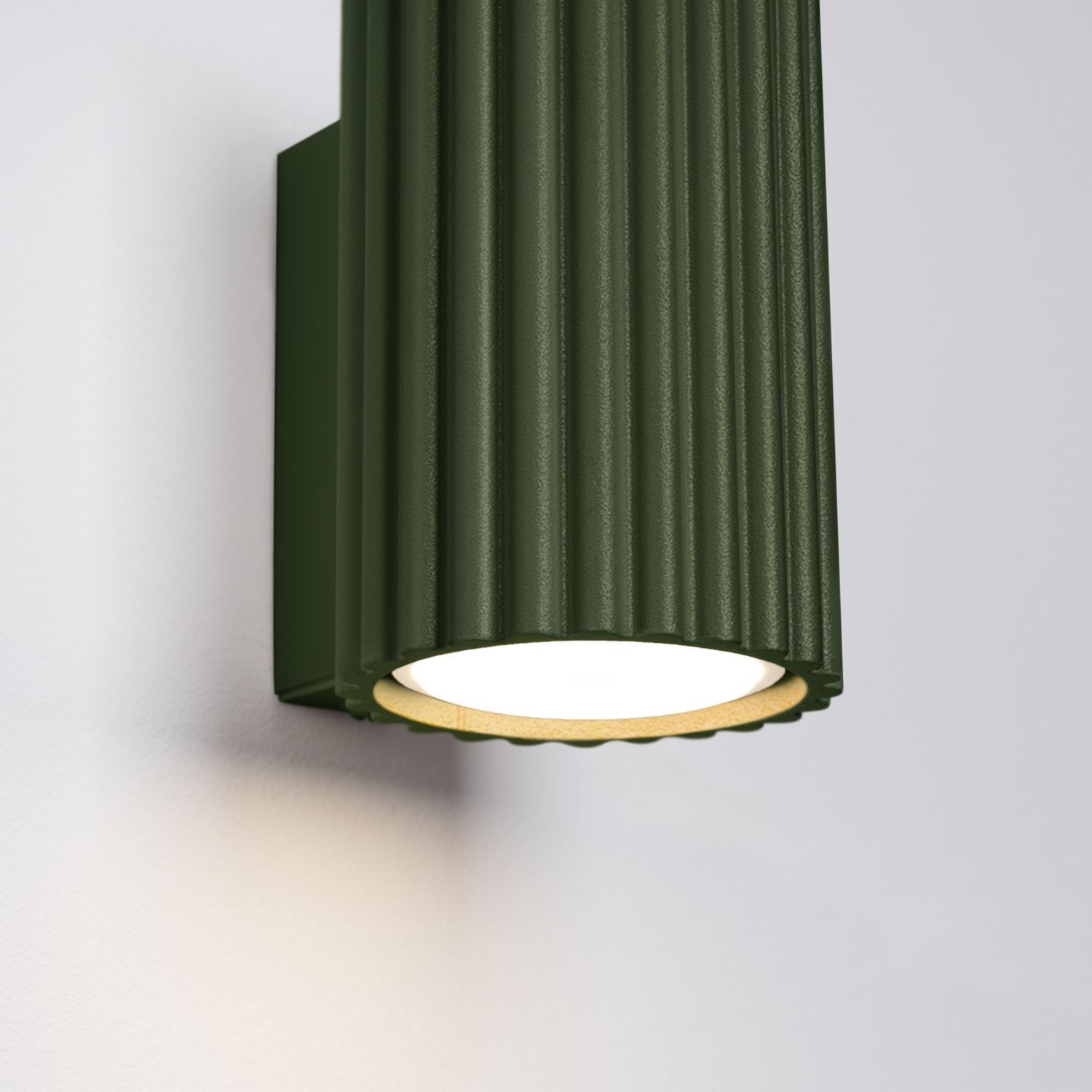 Wandleuchte GU10 H: 10 cm klein in Grün Modern Aluminium