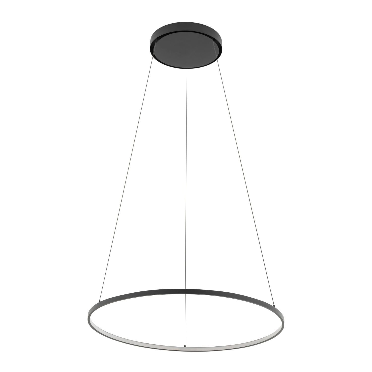 Pendelleuchte LED Schwarz 4000 K 700 lm Ø 60 cm Metall
