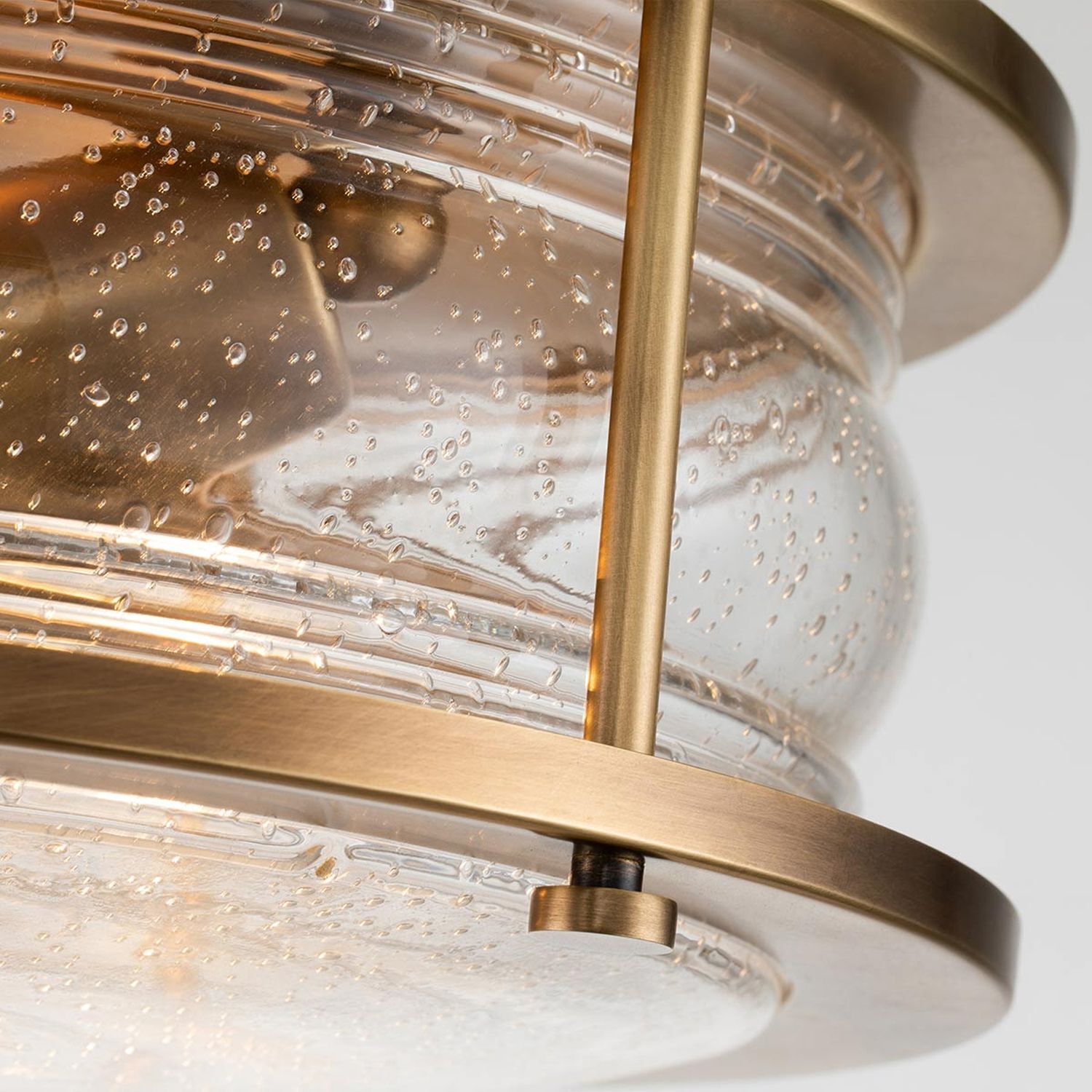 Deckenlampe Badezimmer IP44 D: 30,5 cm rund Glas Metall 2x E27 Leuchte