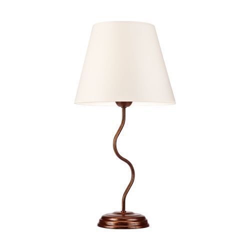 Tischleuchte Creme Landhaus rund 52cm Lampe Rund