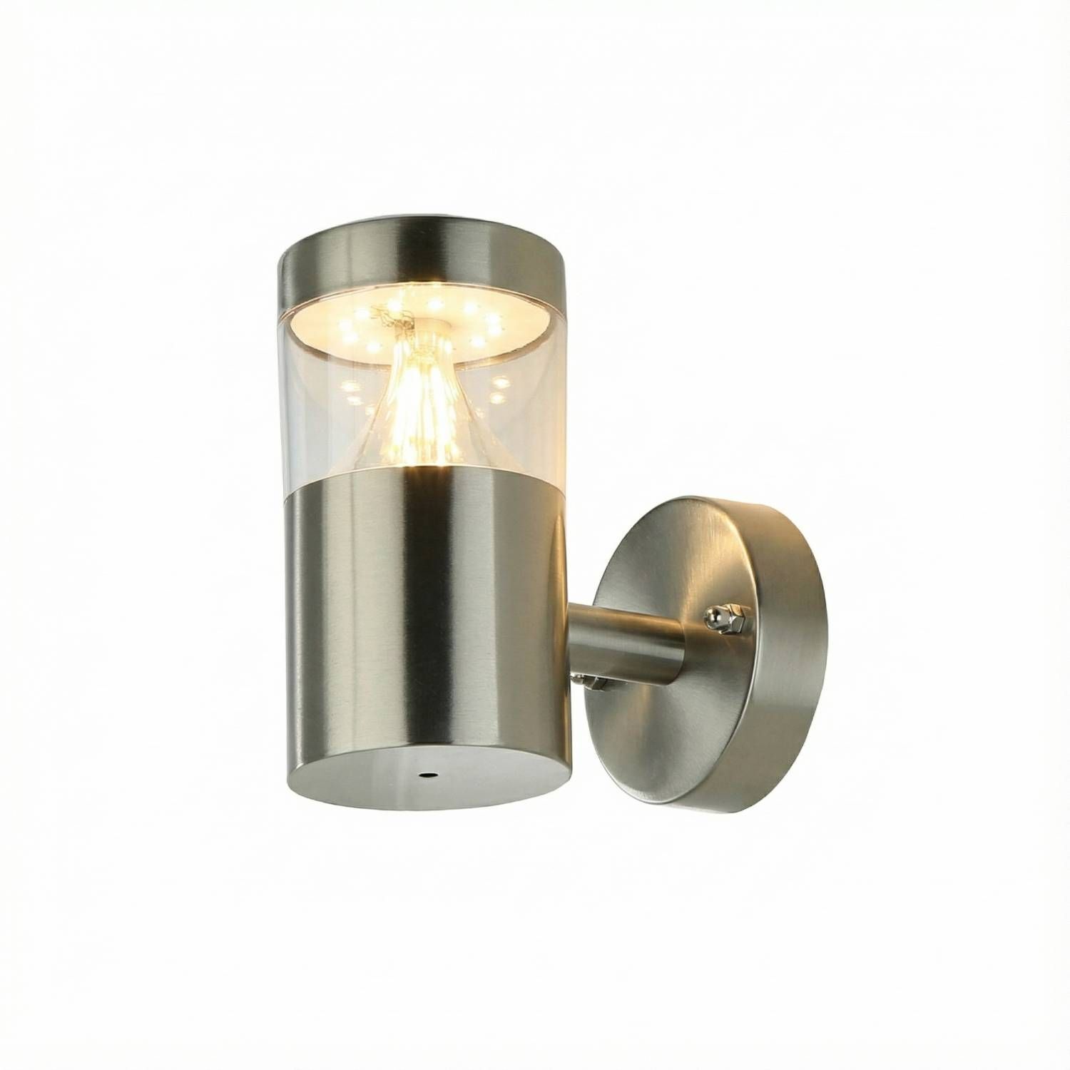 Außenwandlampe Edelstahl GU10 IP44 H: 15,5 cm 450 lm Leuchte