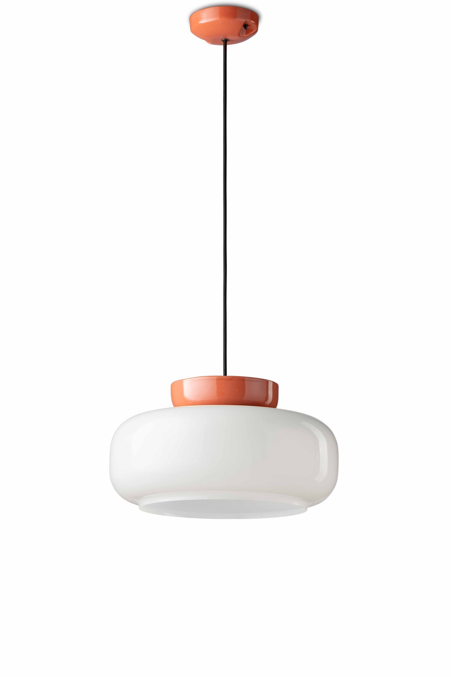 Hängelampe Glas Keramik E27 Ø 37 cm H: max. 140 cm rund