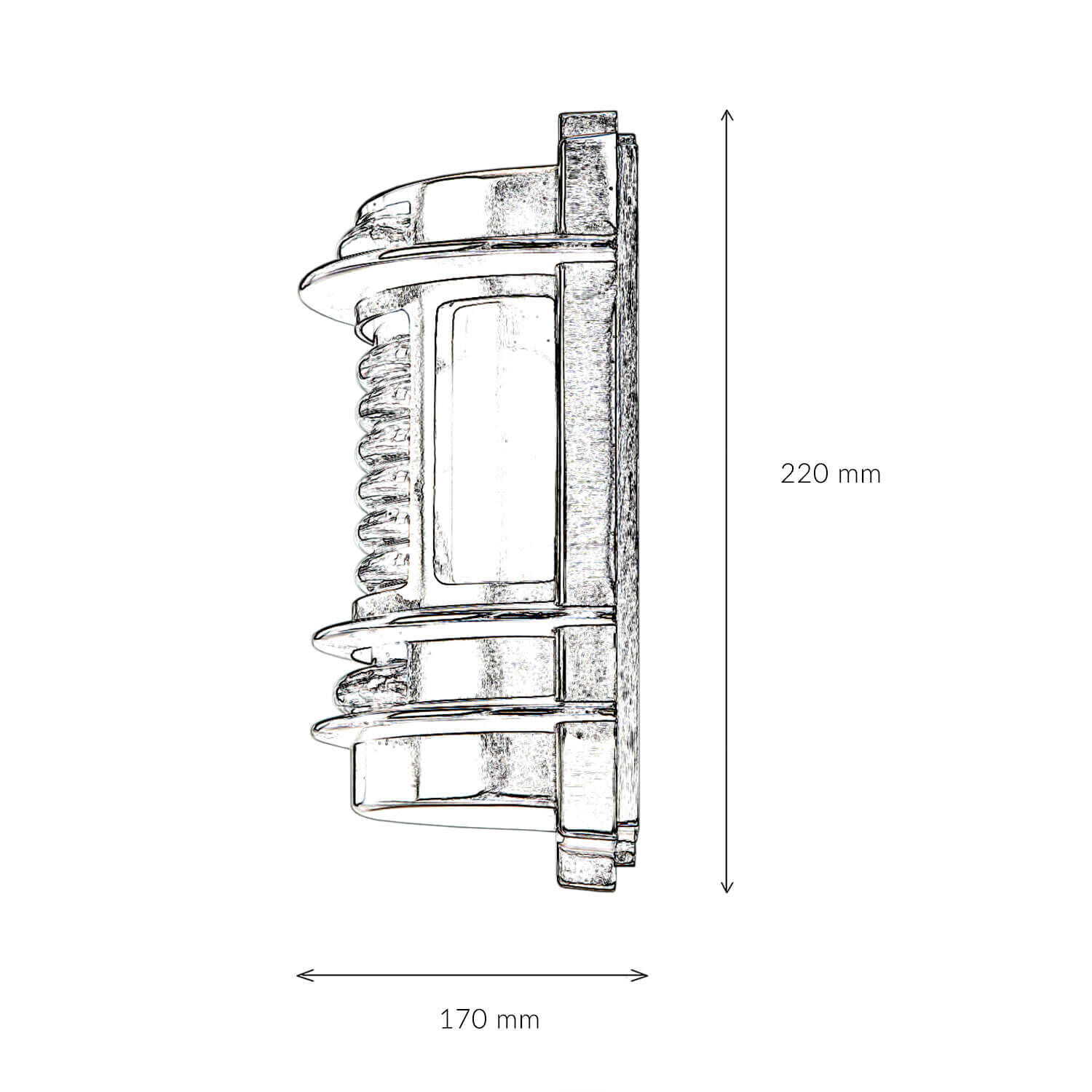 Wandlampe außen Weiß IP64 Messing Glas E27