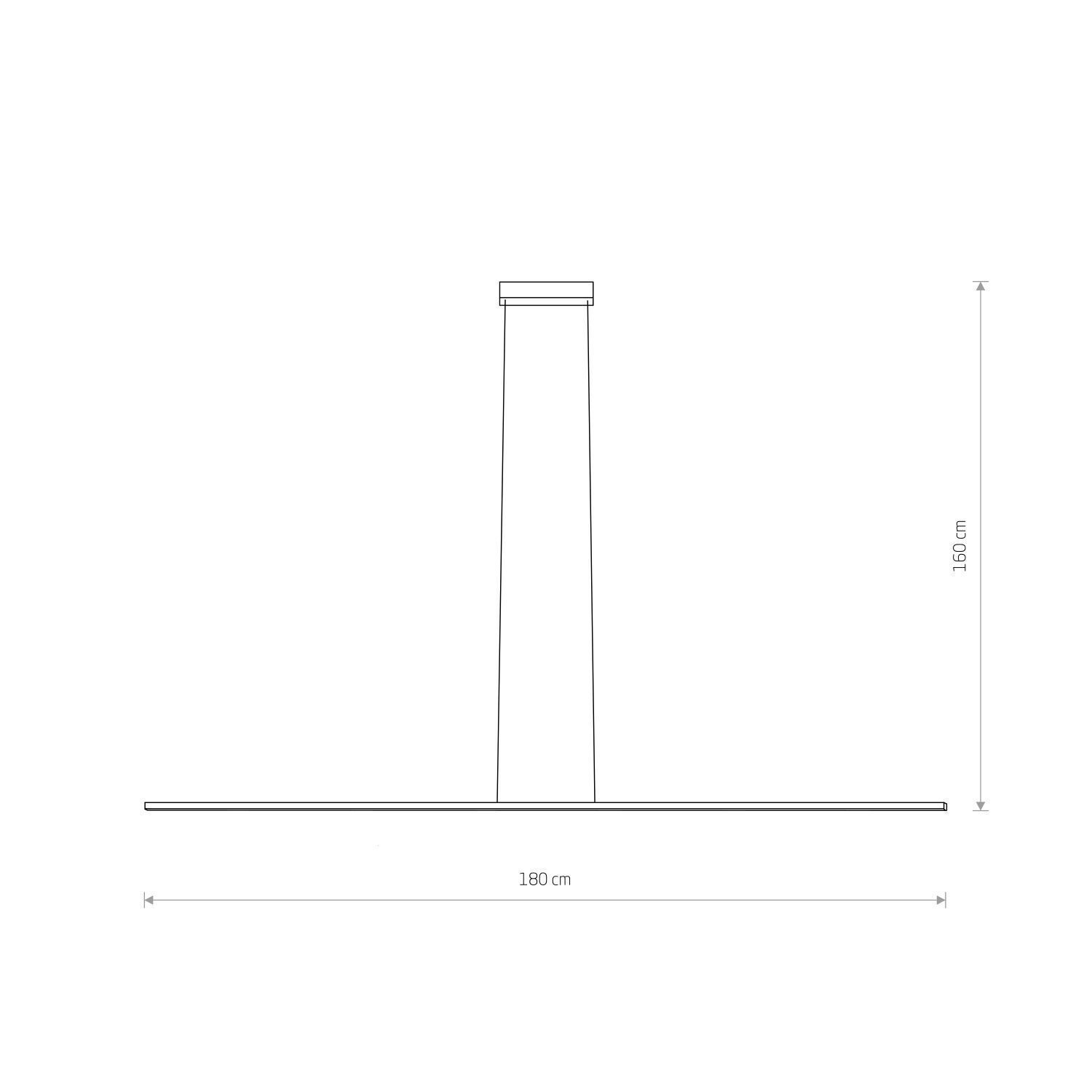 LED Hängelampe Schwarz Metall 4000 K 1700 lm B: 180 cm Seite, Text, Diagramm, Handlung