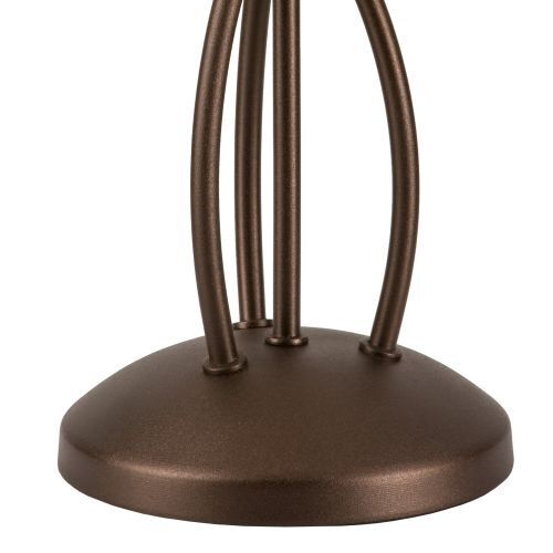 Tischlampe Braun Metall rund Rustikal Leuchte