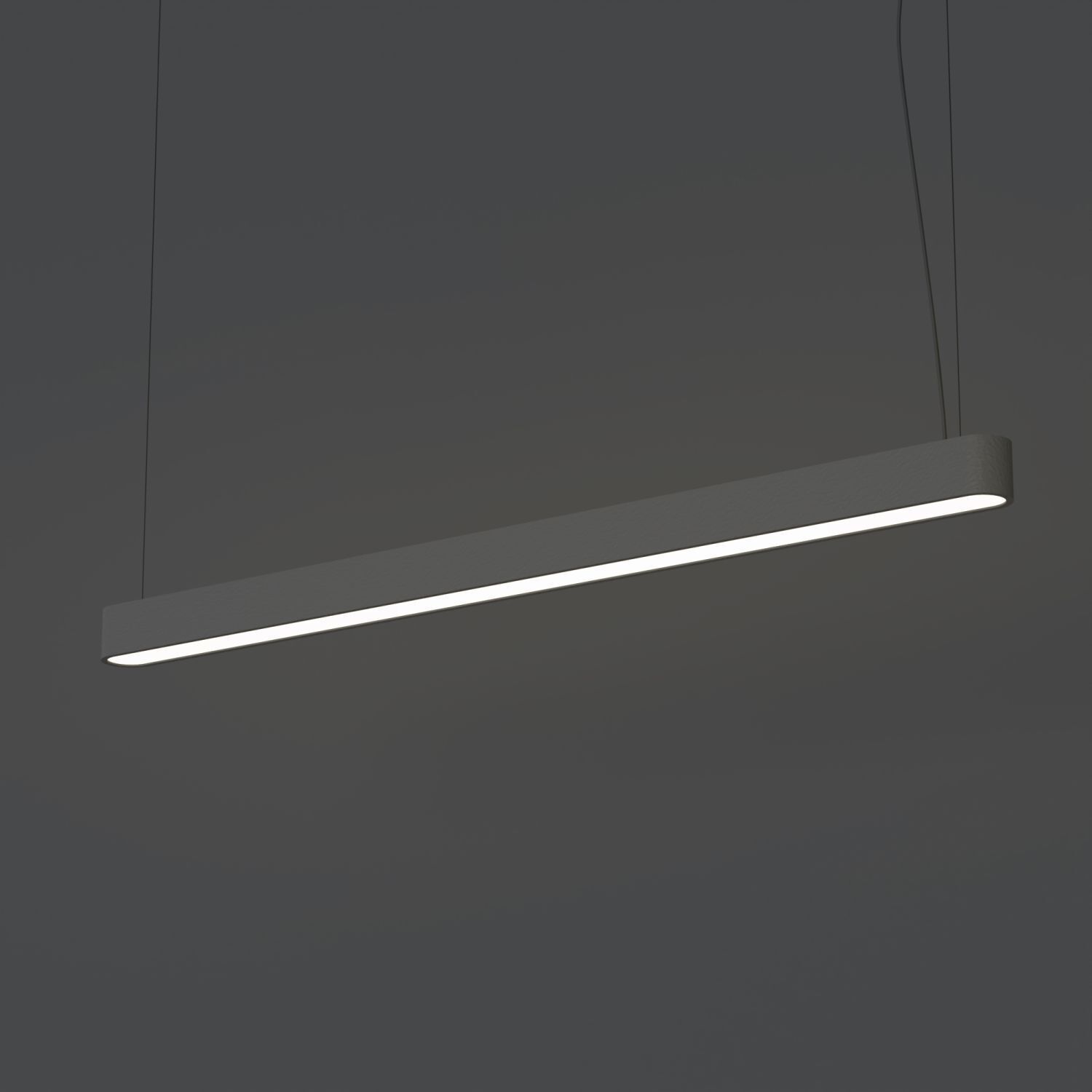 Pendelleuchte Grau T8 LED mit 3000 K warmweiß B: 125 cm lang
