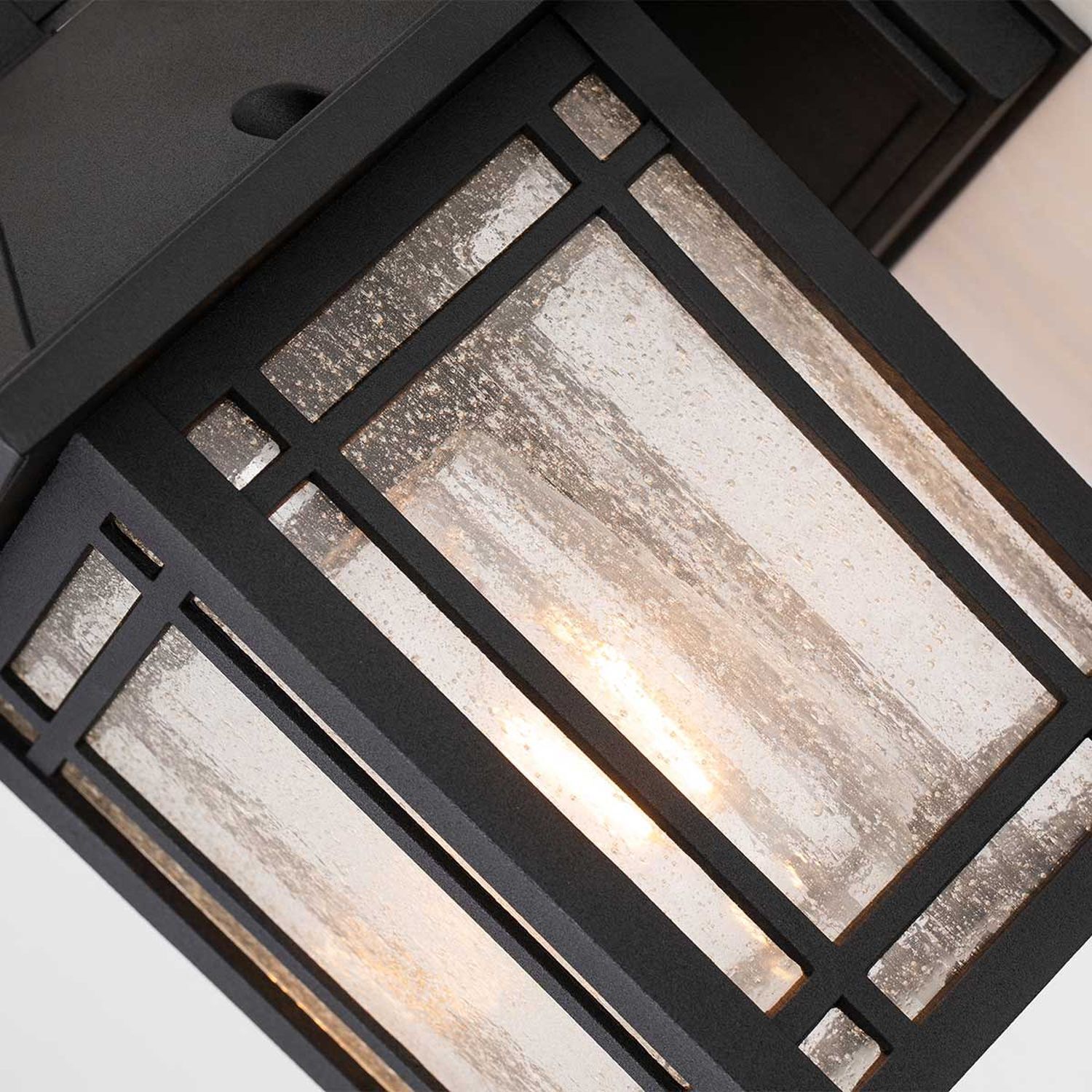 Außenleuchte Wand E27 IP44 H: 24,8 cm Aluminium Glas