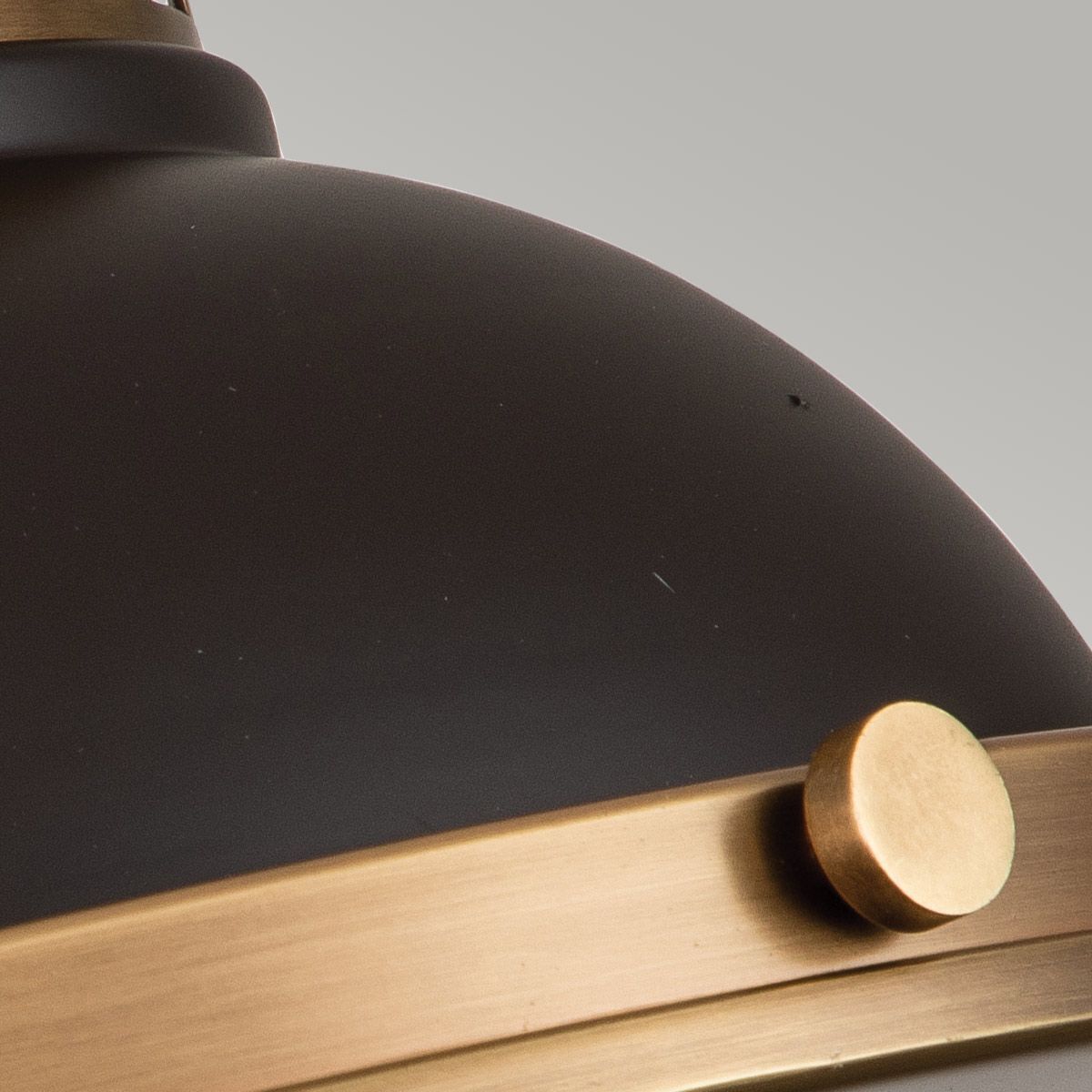 Deckenlampe innen rund Ø 32 cm für 2x E27 in Bronze antik