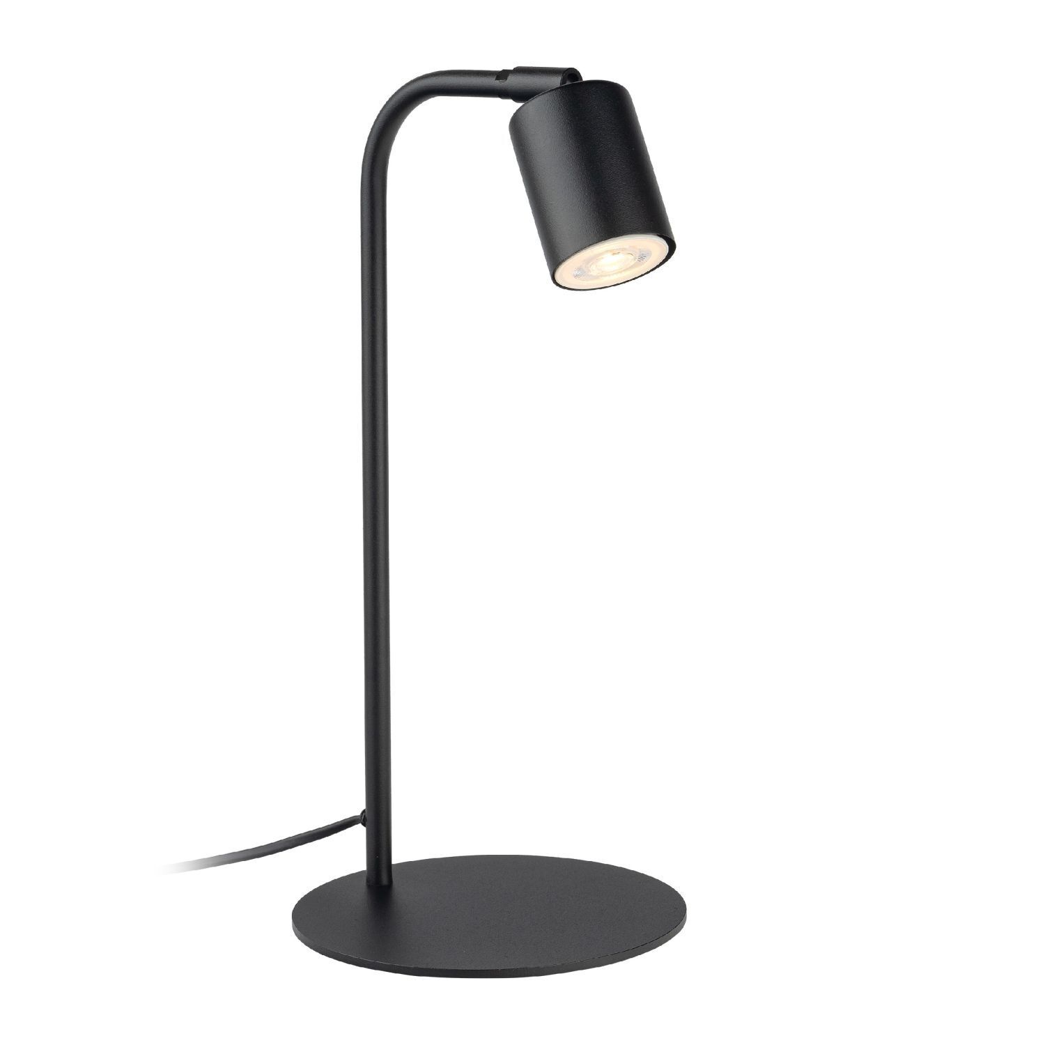 Schreibtischlampe Metall 40 cm klein Schwarz verstellbar