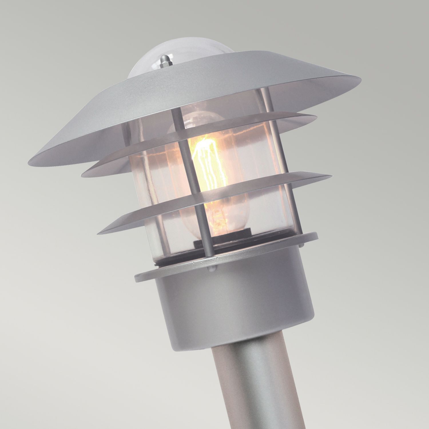 Außenlampe Edelstahl Glas 100 cm Skandinavisch IP44 E27