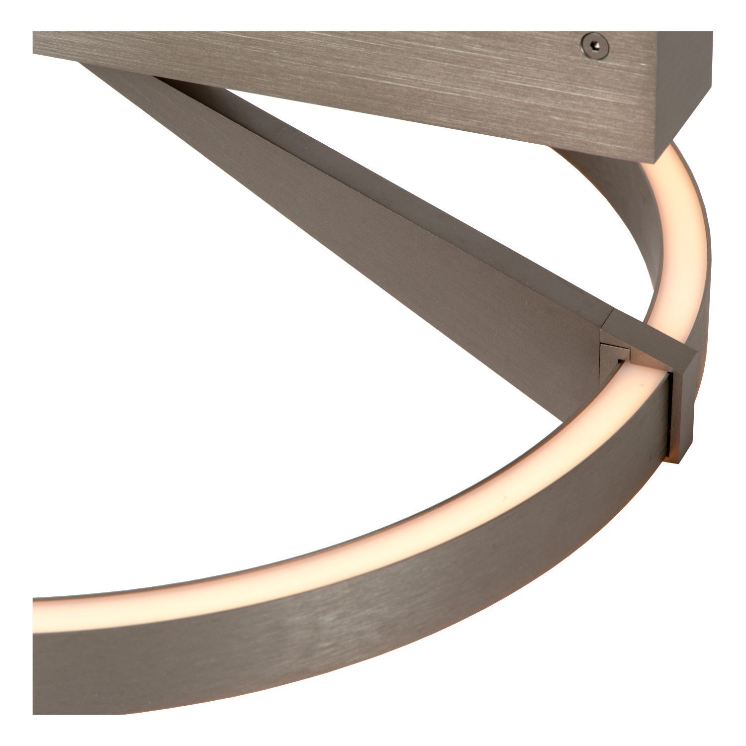 Deckenleuchte, Ringlicht, Holzoptik, Metall, Beleuchtung