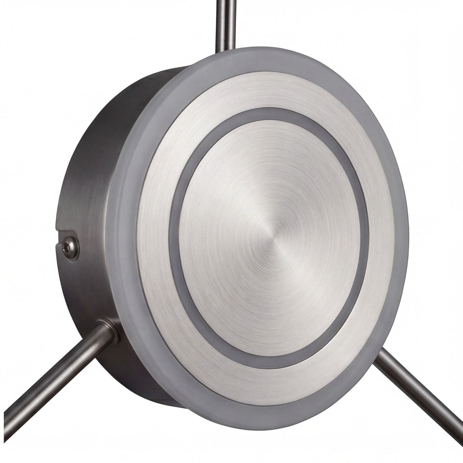 LED, Hanglamp, Rund, Metall, Grau