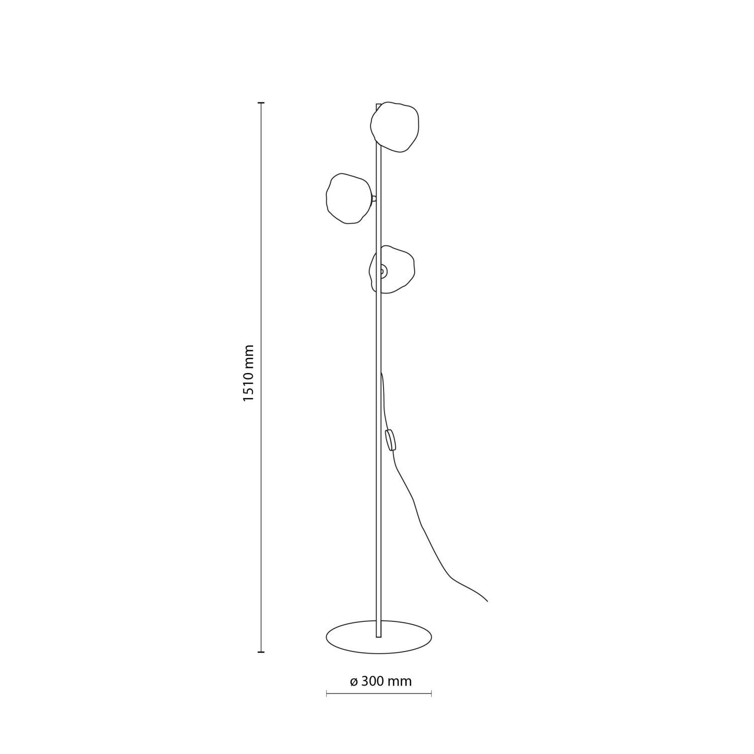 Stehlampe, Lampenstativ, Beleuchtung, Metallstativ, Ø300mm