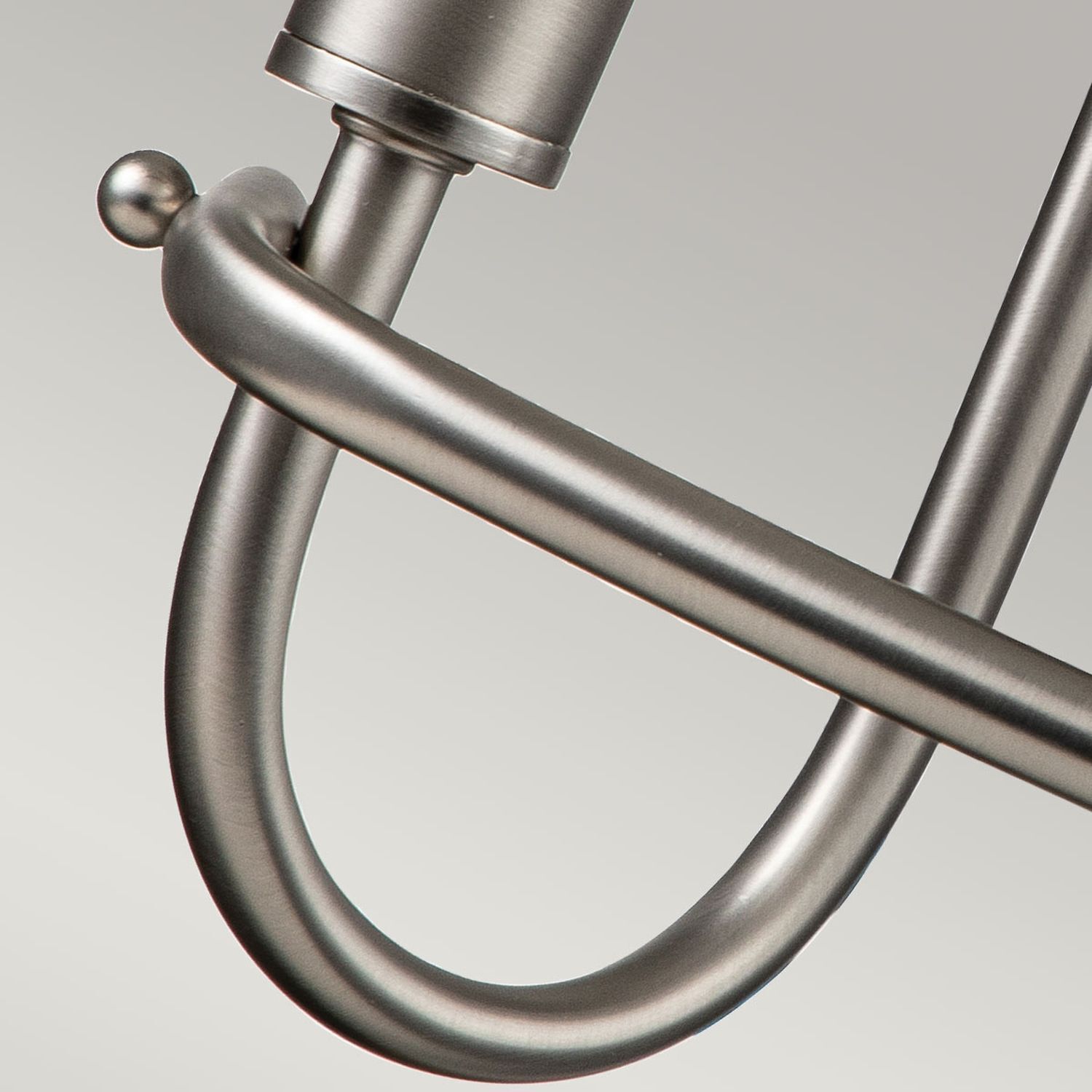 Wandleuchte Metall H: 27 cm Nickel gebürstet E14 Modern