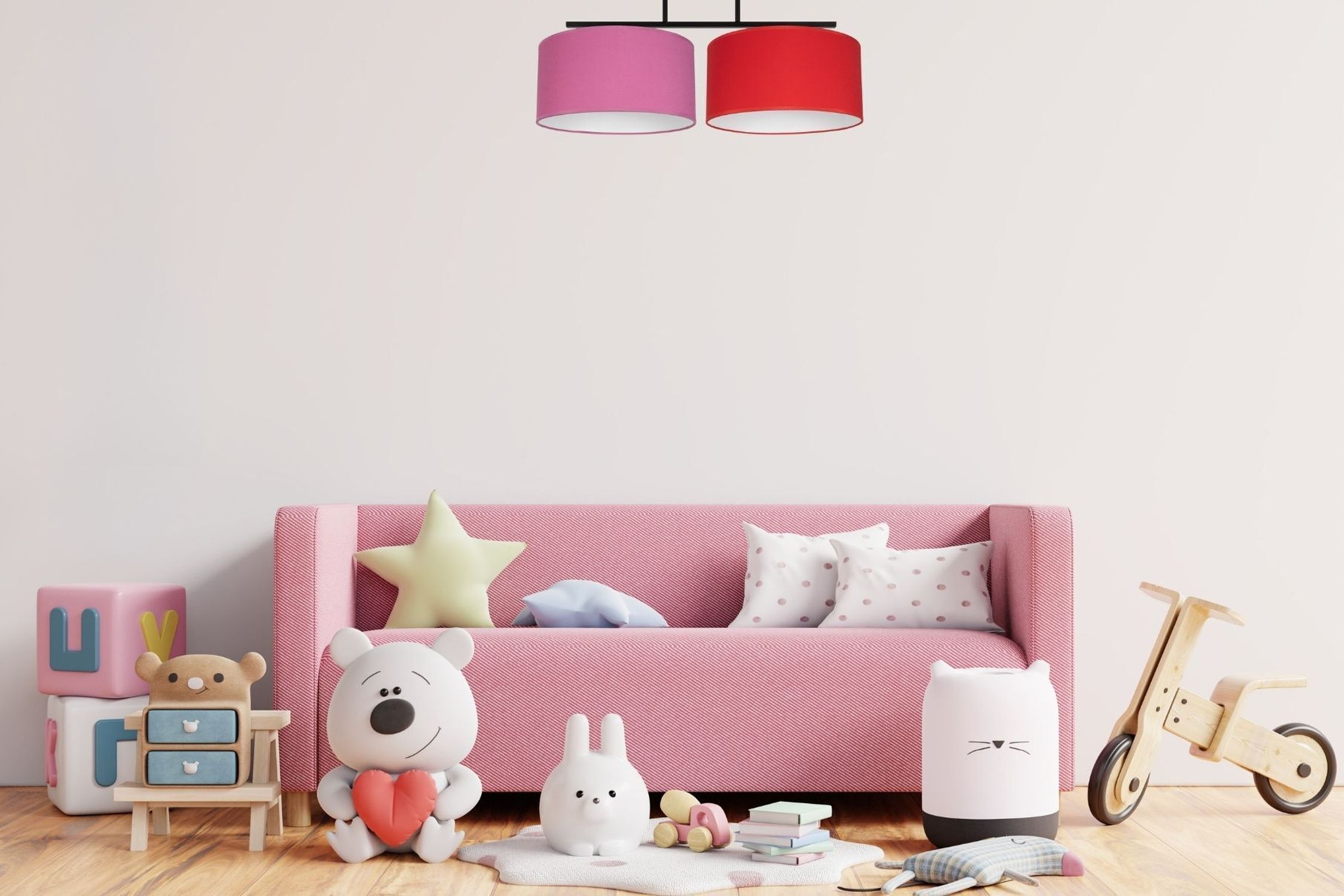 kinderschlafzimmer, wohnzimmer, spielzeug, pink, lampe