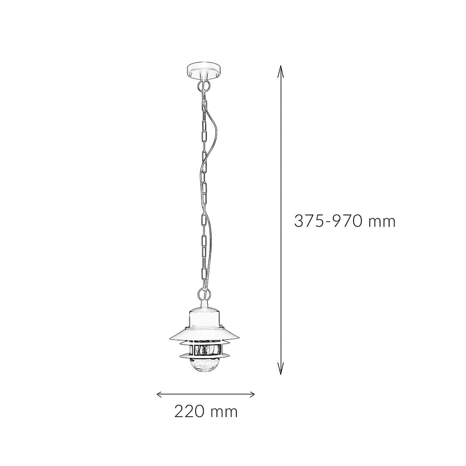 Außenleuchte IP44 E27 Schwarz Glas Edelstahl Maritim Lampe